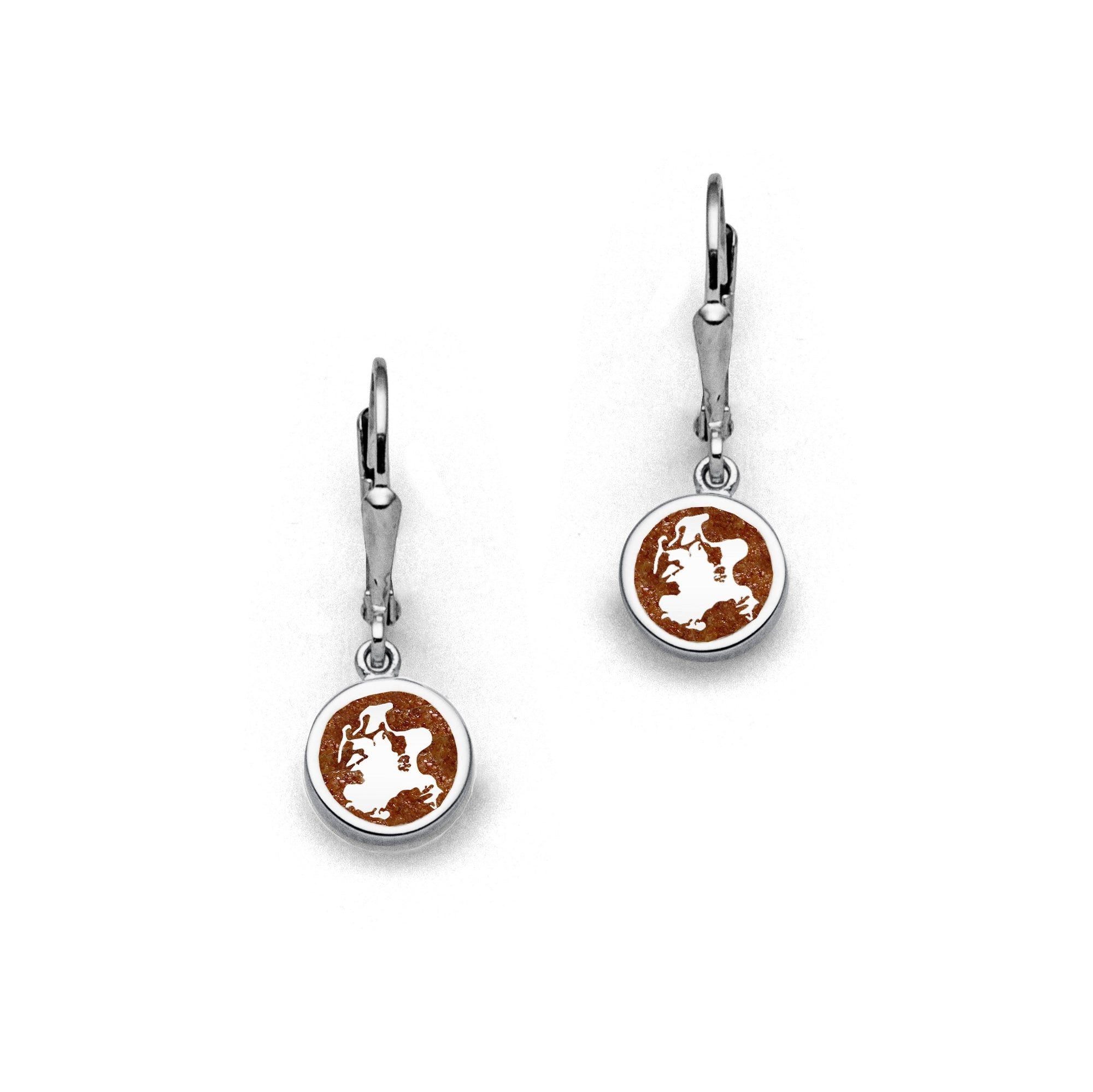DUR Ohrring-Set DUR Schmuck: Ohrringe, Ohrhänger "Rügen", 10 mm, mit Bernsteinsand, O5