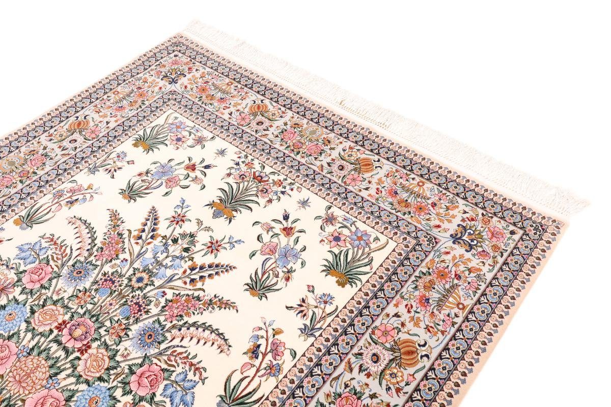 Orientteppich Isfahan Seidenkette 140x219 Handgeknüpfter rechteckig, Orientteppich, 8 Höhe: Trading, mm Nain