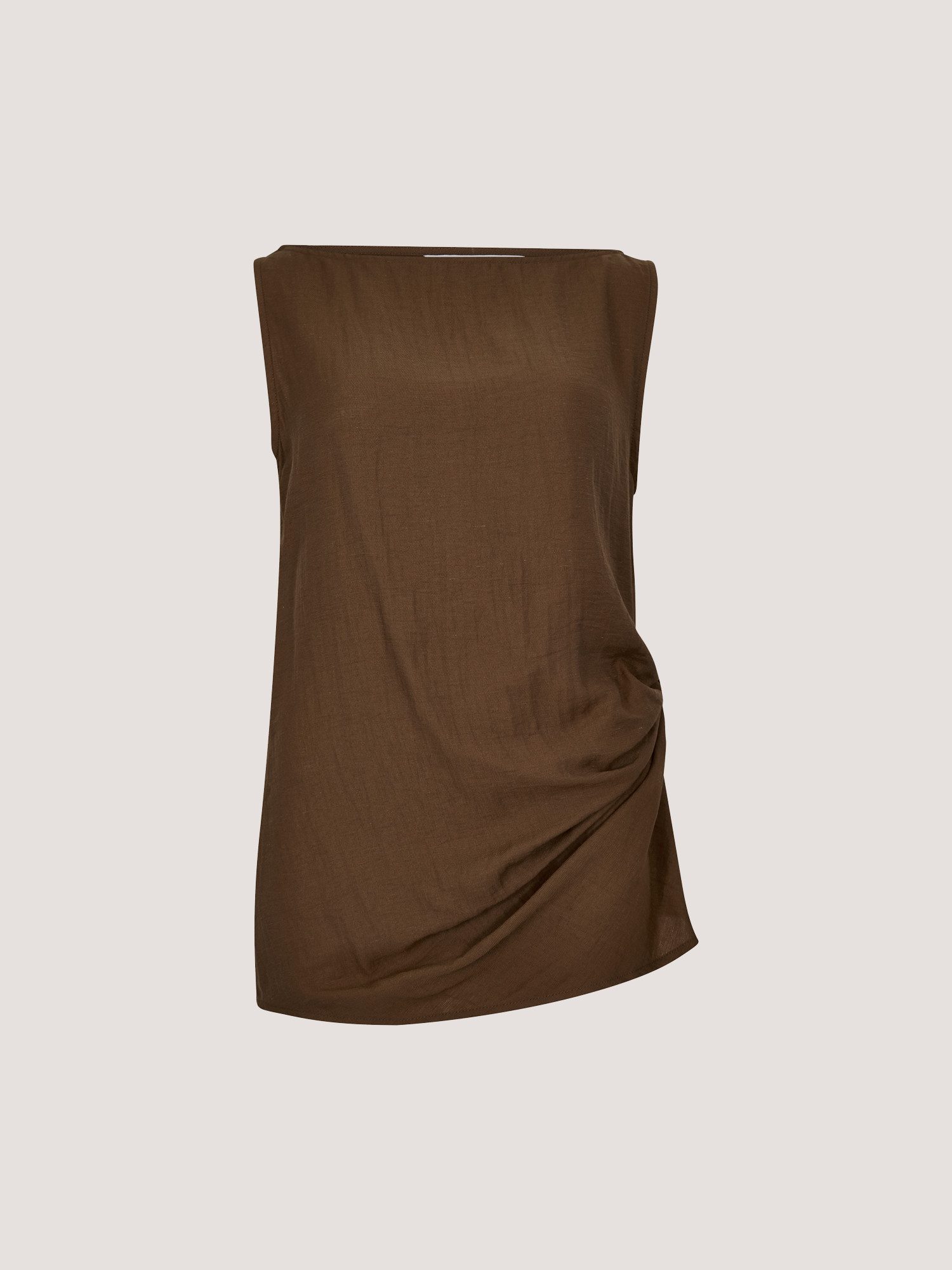 Apricot Stricktop Gewebtes Oberteil mit seitlichem Knoten – Bild 5 von 5