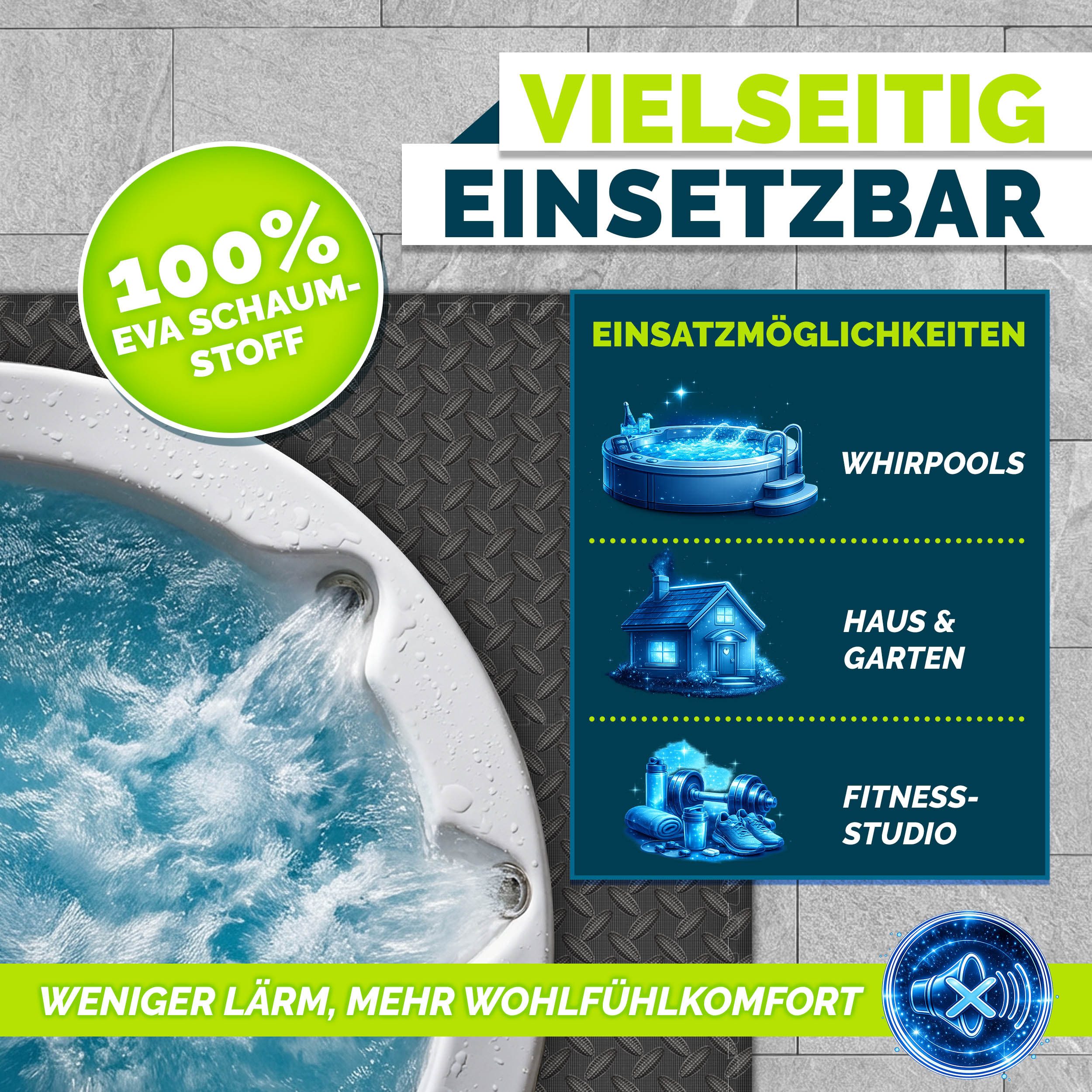 tillvex Pool-Bodenschutzfliese tillvex® Whirlpool Unterlage eckig 200 cm Bodenmatte Pool Untergrund, Matte viereckig Whirlpools Thermo Bodenschutzmatte Pool Unt – Bild 5 von 5