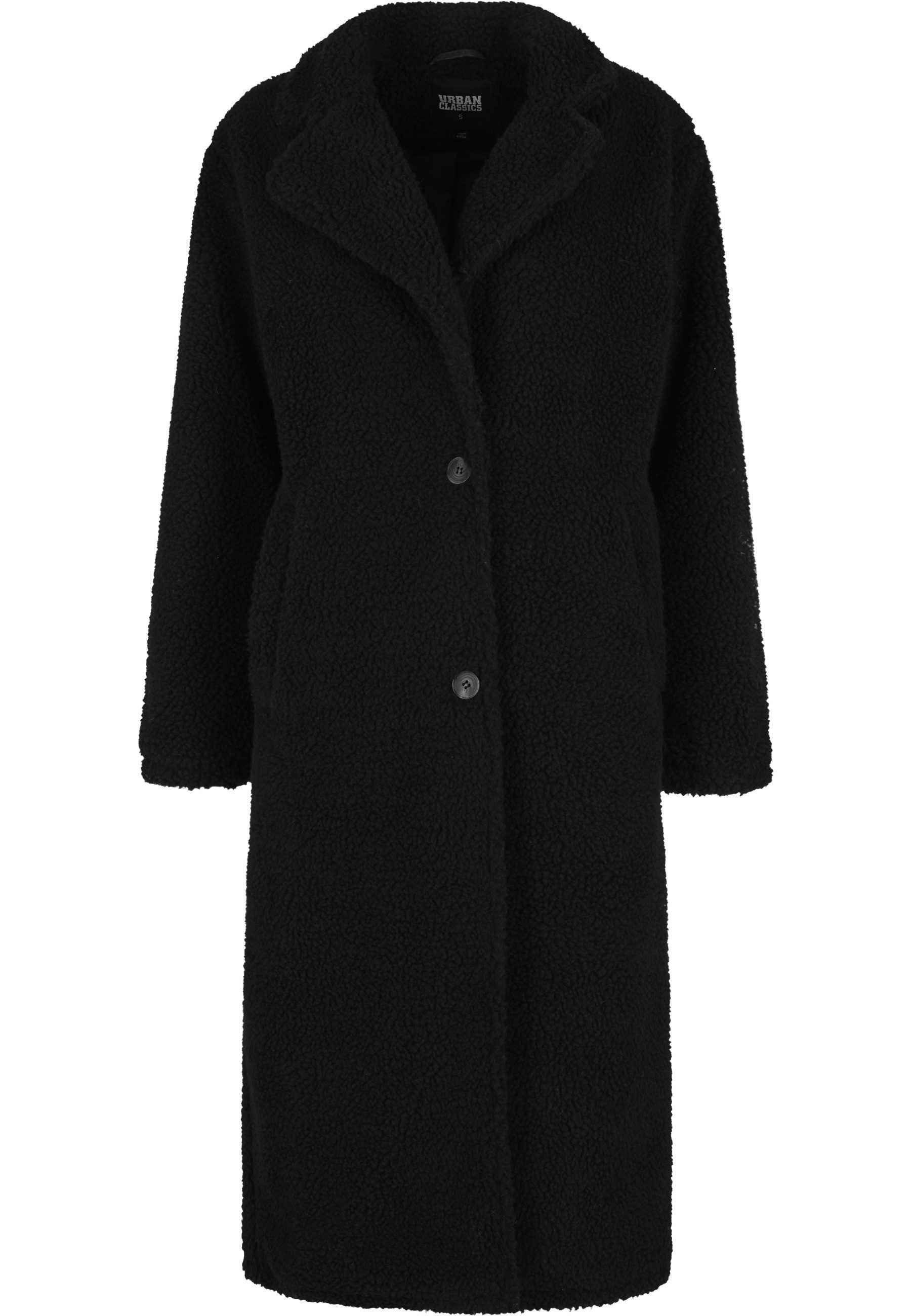 URBAN CLASSICS Winterjacke Urban Classics Ladies Teddy Long Coat (1-St)