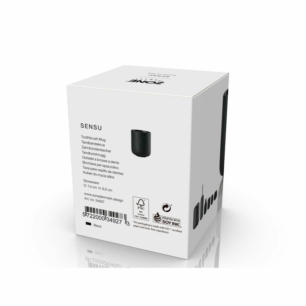 Zone Denmark Zahnputzbecher Sensu Black