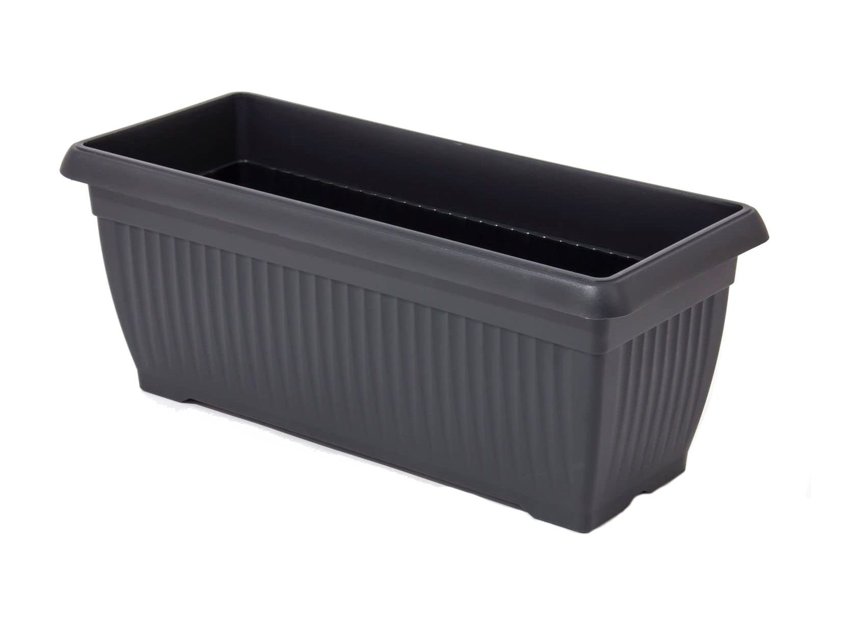 Spetebo Blumenkasten XXL Pflanzkasten TERRA anthrazit 80 x 33 cm