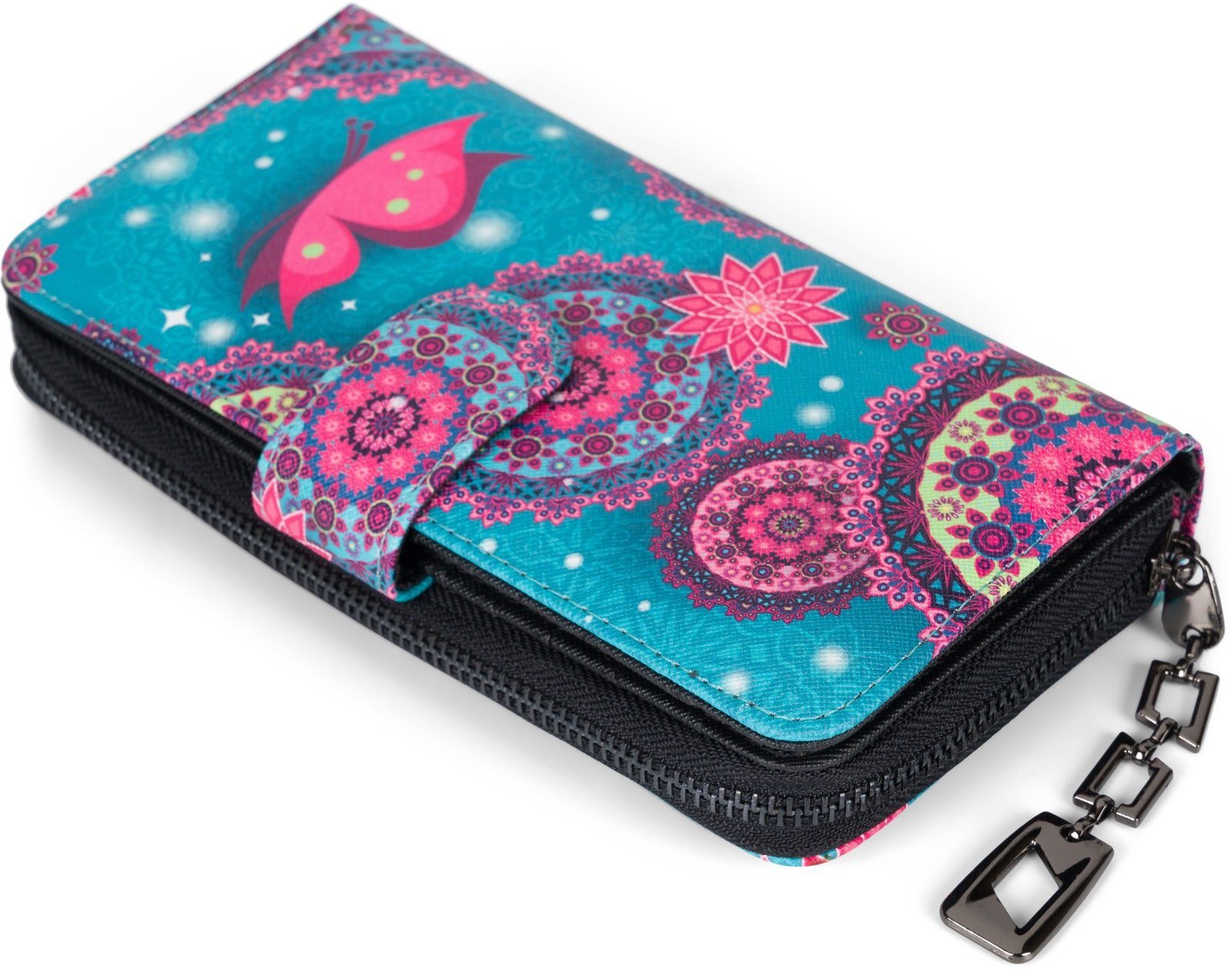 styleBREAKER Geldbörse Geldbörse mit Ethno Blumen günstig online kaufen