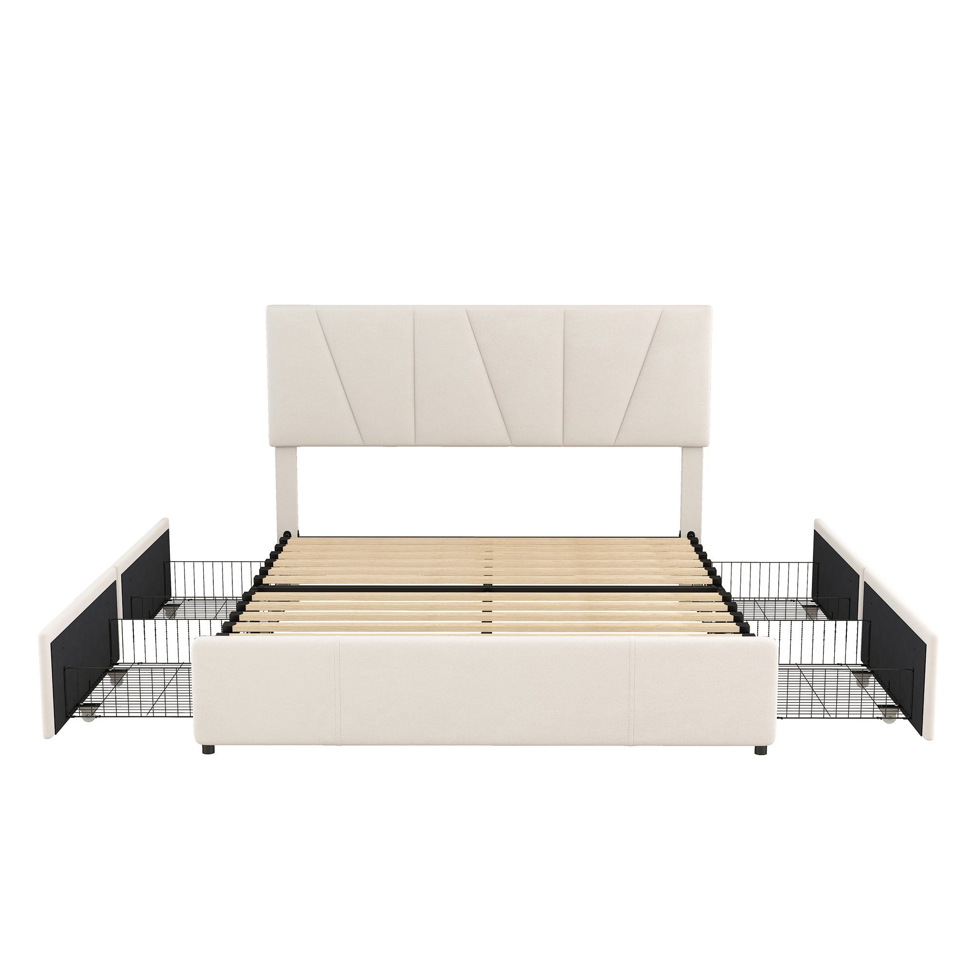 SOFTWEARY Polsterbett (Doppelbett mit Lattenrost und günstig online kaufen