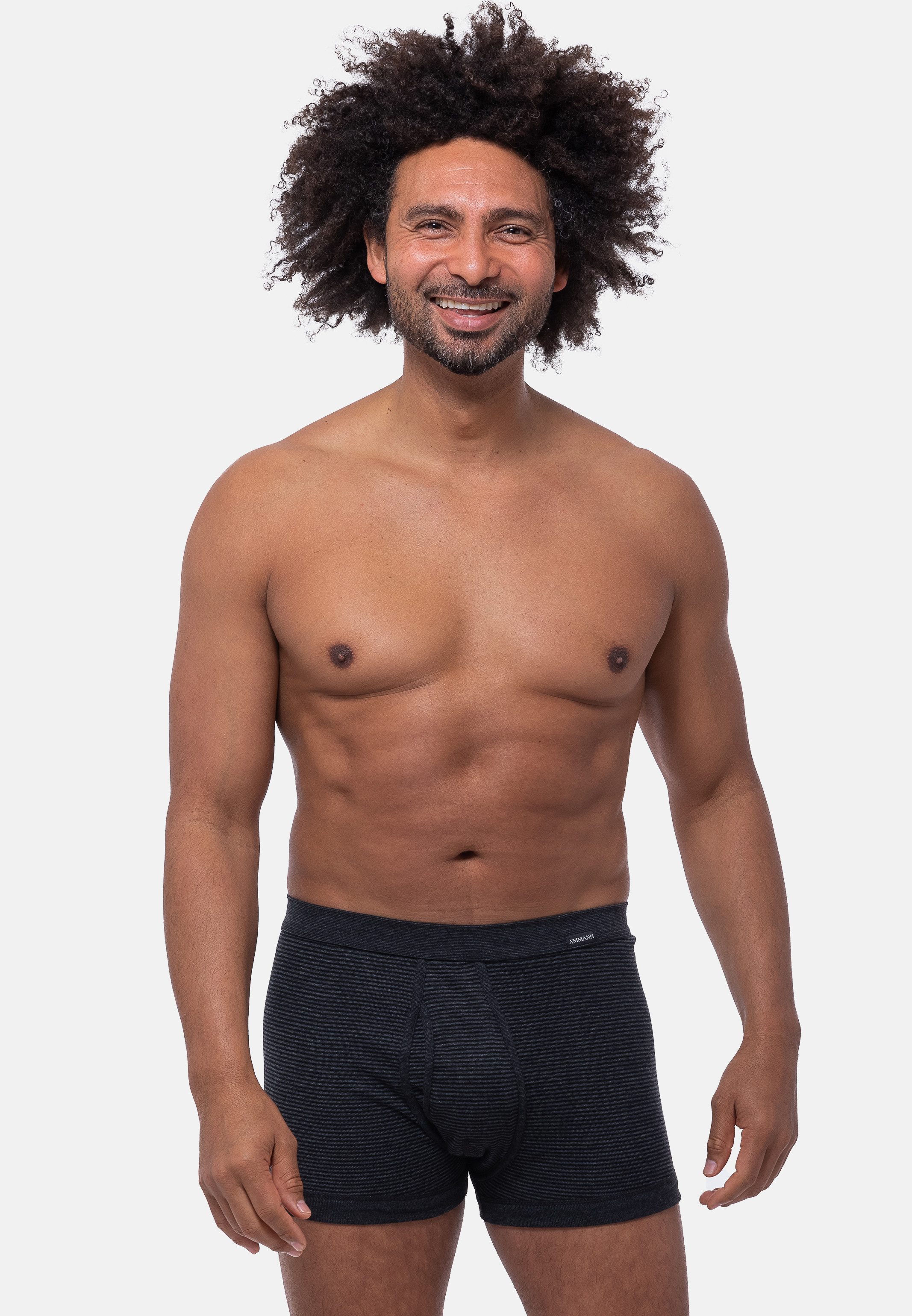 Ammann Retro Boxer 2er Pack Jeans Feinripp (Spar-Set, 2-St) Retro Short / P günstig online kaufen