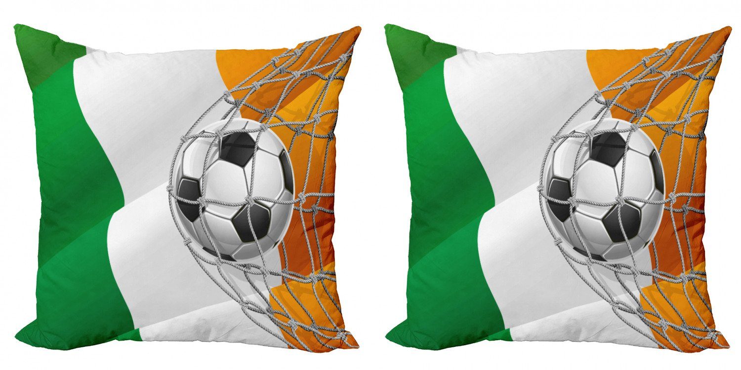 Kissenbezüge Modern Accent im Doppelseitiger Digitaldruck, irisch Stück), Netz Abakuhaus (2 Fußball Tor
