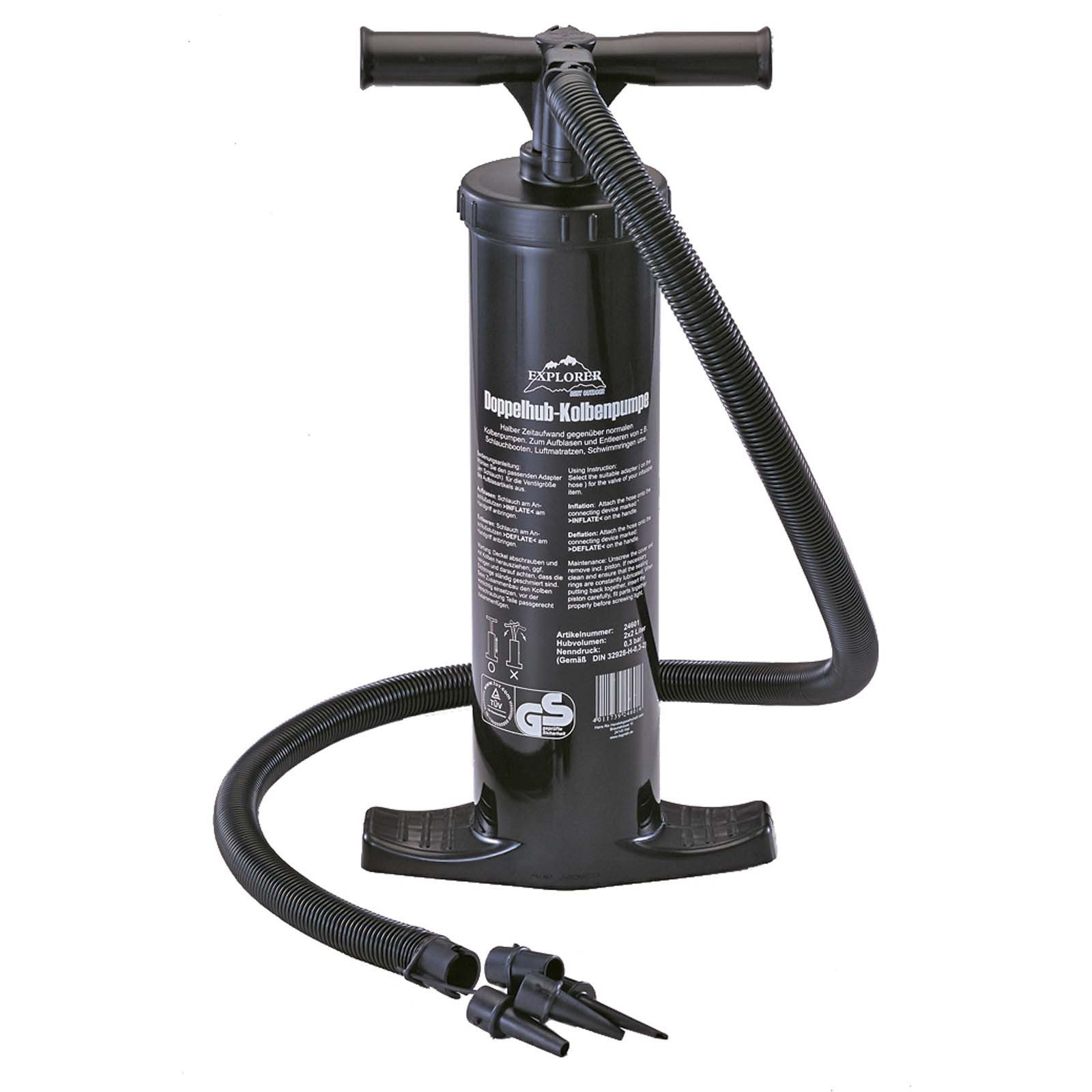 Luftpumpe Standpumpe 2x2 L Doppelhub Kolben