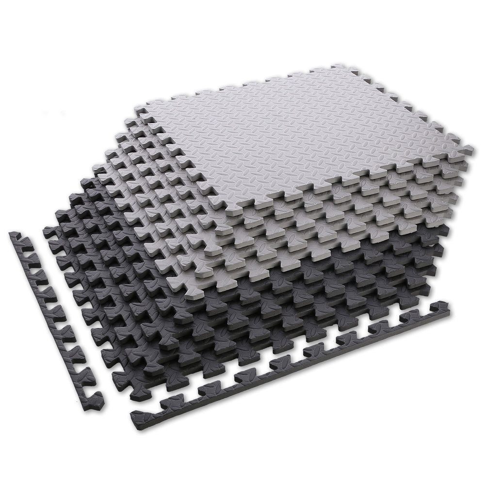 HMS Premium Fitnessmatte Puzzlematte Schutzmatte für Fitnessgerät (Spar-Set, 1-St., Unterlegmatte), 12 mm dick, rutschfest, leicht zu reinigen und langlebig