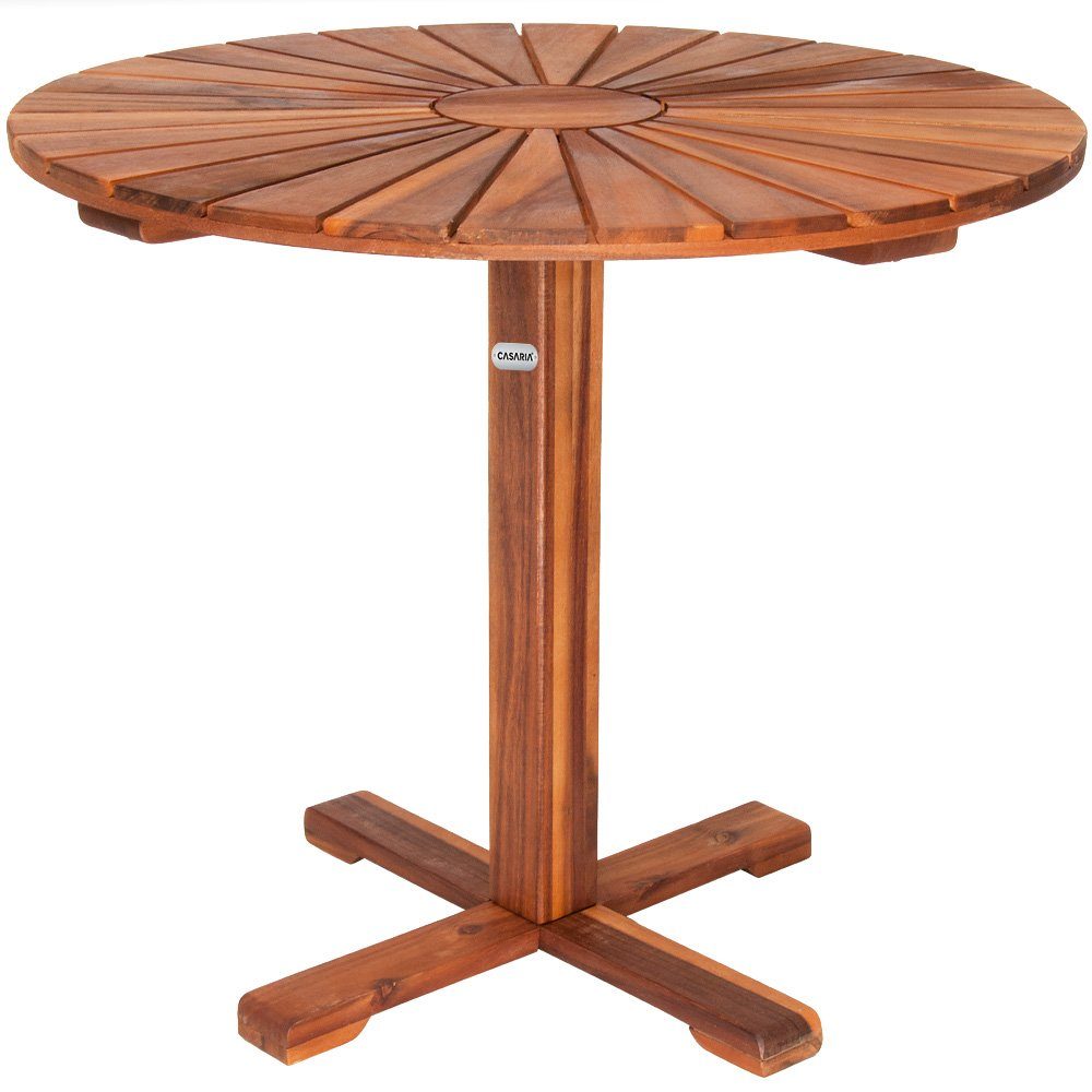 Casaria Gartentisch Sunrise (1-St), Balkontisch Holz ⌀70,5cm 80kg Belastbar günstig online kaufen