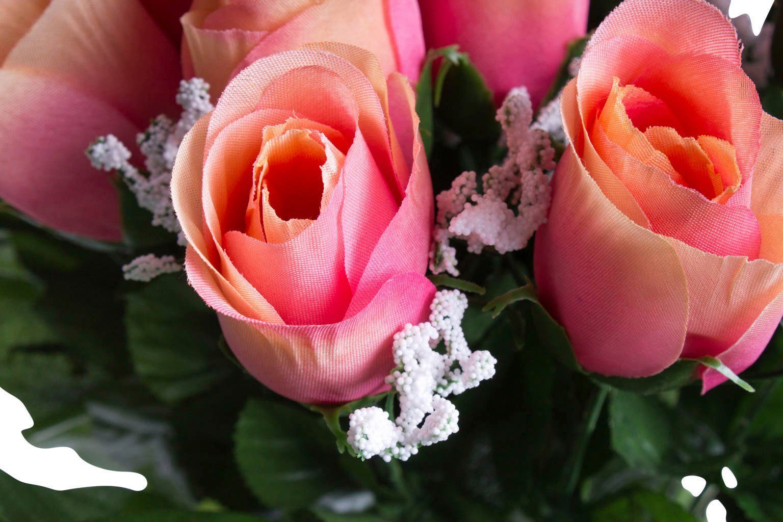 Kunstblume Rosenstrauß mit 36 Rosen, Botanic-Haus, Höhe 45 cm – Bild 3 von 4