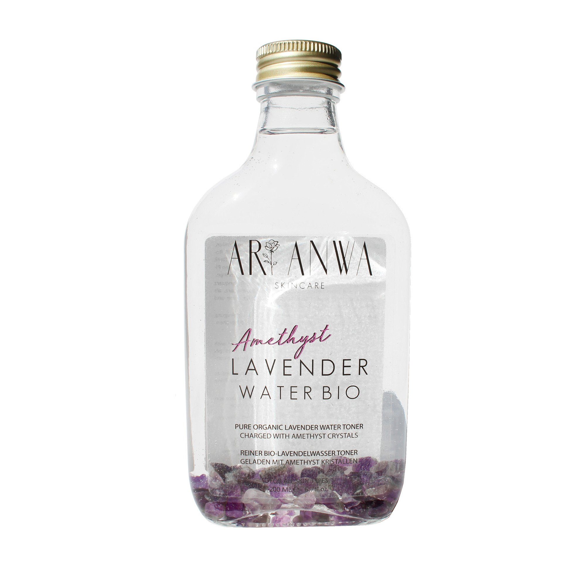 ARI ANWA Skincare Тонер для лица Lavendelwasser Bio mit Amethyst, Тонер для лица & Gesichtstoner, Frei von: Tierversuchen und künstlichen Zusatzstoffen