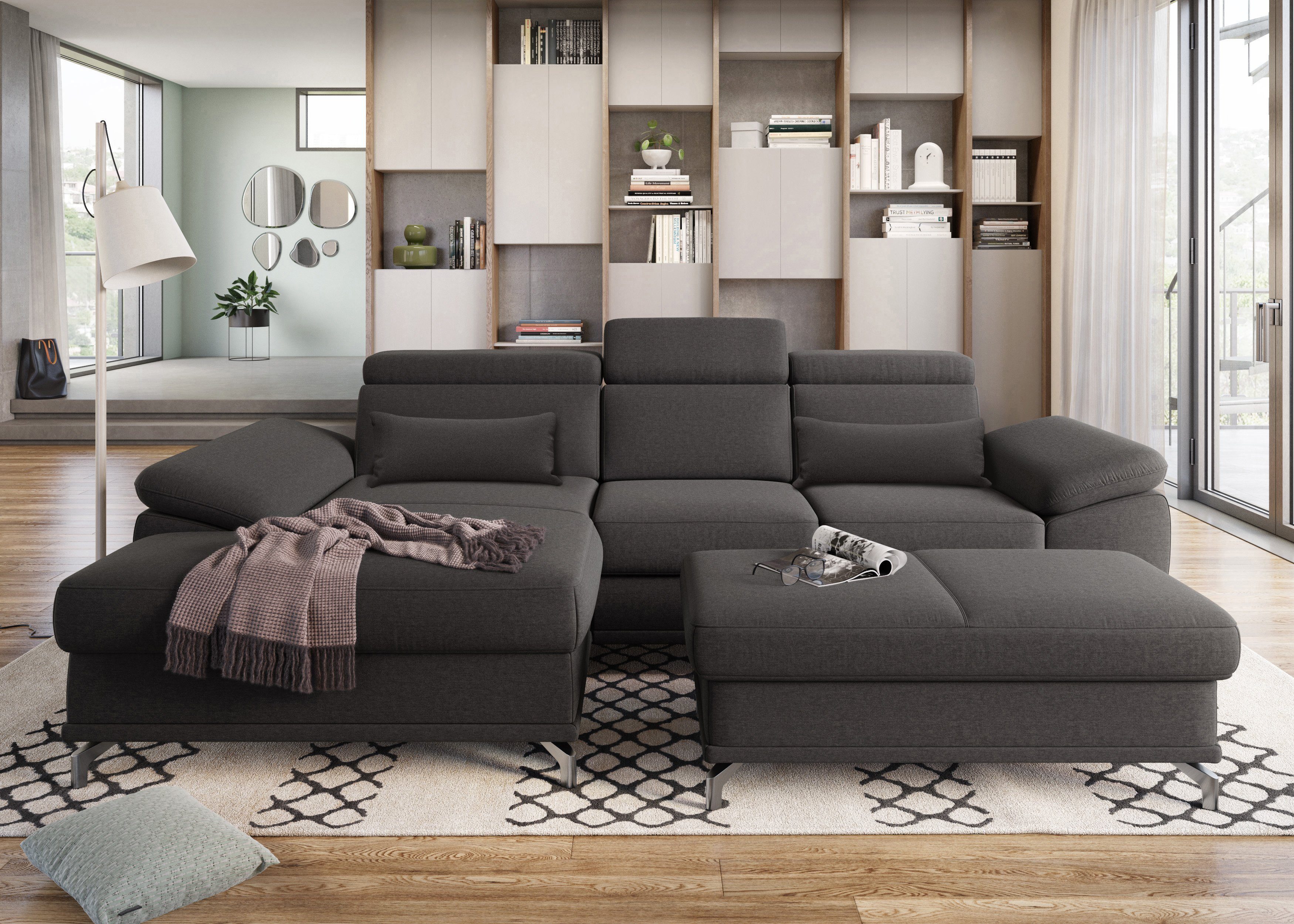 sit&more Ecksofa Cabrio L-Form, mit Sitztiefenverstellung, günstig online kaufen