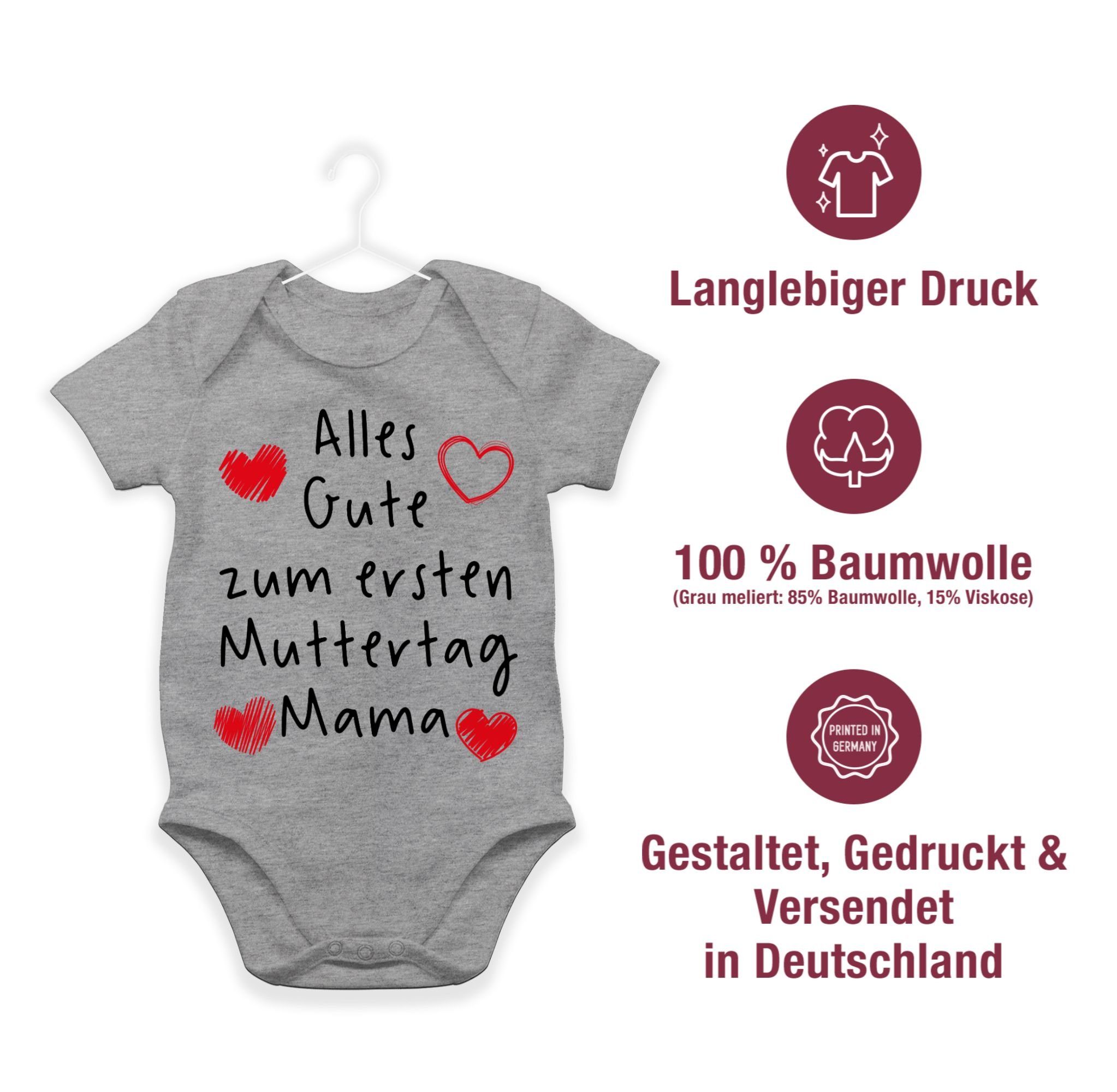 Shirtracer Shirtbody Alles Gute zum ersten Muttertag II (1-tlg) Muttertagsgeschenk