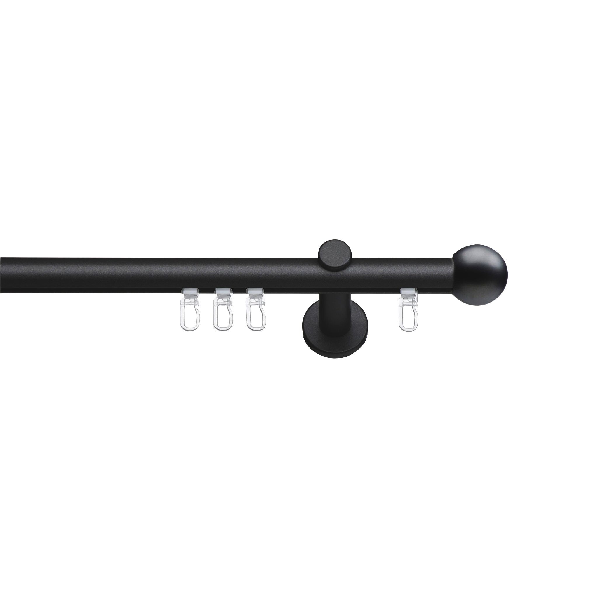 SN DECO GROUP Gardinenstange Innenlaufgarnitur Bozen, Ø 16 mm, 1-läufig, Fixmaß, Verschraubt, Aluminium, Komplettset