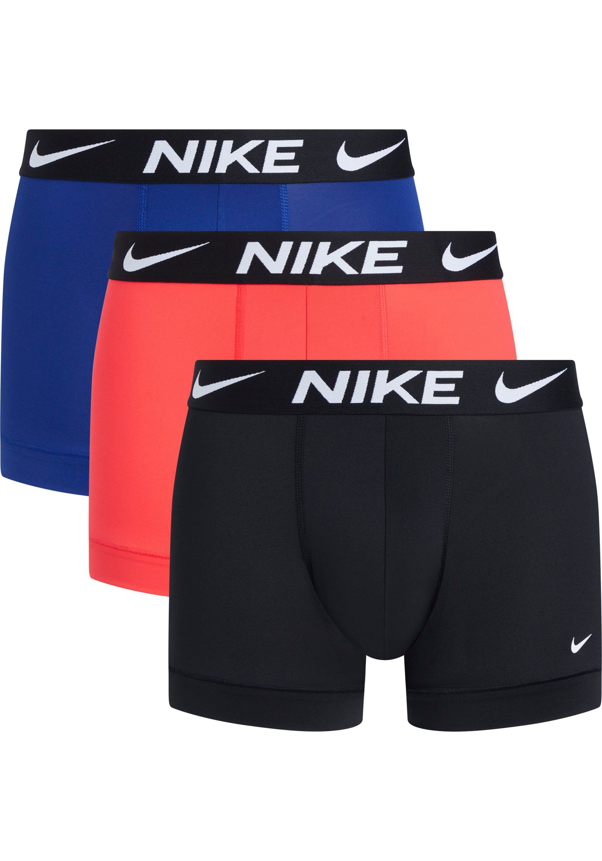 NIKE Underwear Trunk TRUNK 3PK (Packung, 3er-Pack) mit NIKE Logo-Elastikbund (3 Stück) SIREN_RED/_DEEP_ROYAL/_BLACK