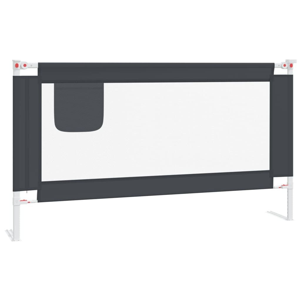 vidaXL Bettschutzgitter, Kleinkind-Bettschutzgitter Dunkelgrau 150x25 cm Stoff