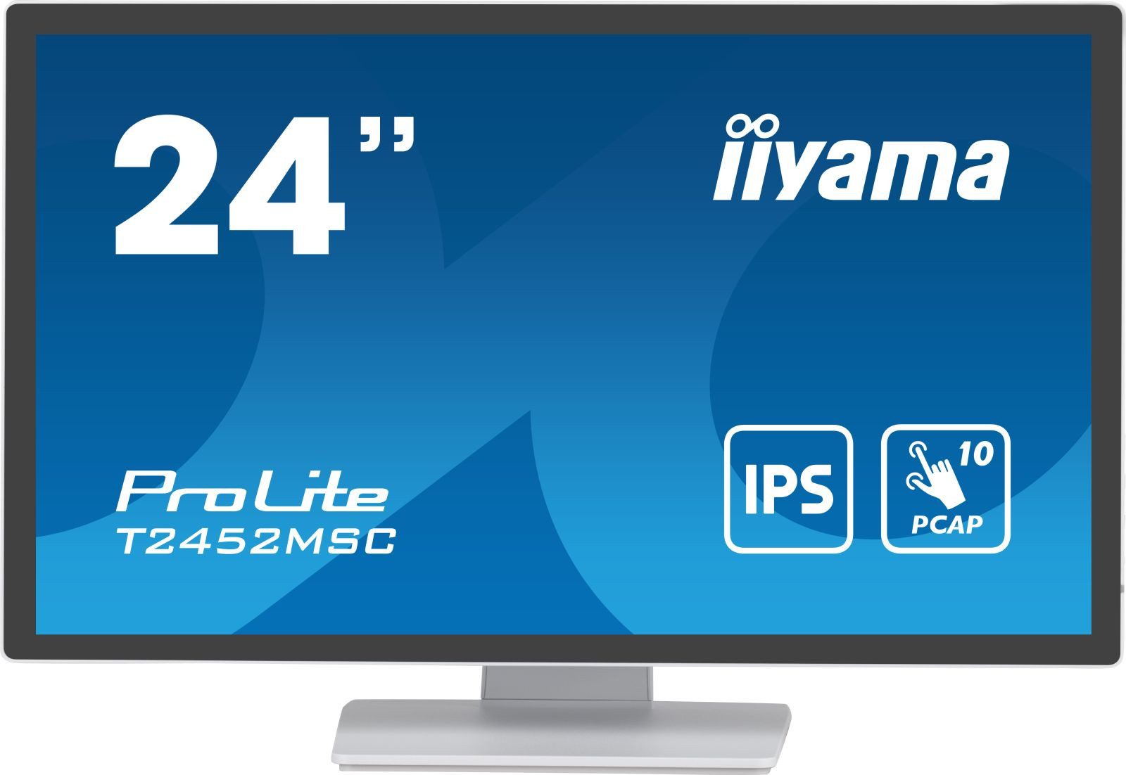 Iiyama T2452MSC-W1 24IN WHITE BONDED P TOUCH 1920X1080 IPS-PANEL FLAT B TFT-Monitor (1920 x 1080 px, Full HD, 14 ms Reaktionszeit, 60 Hz, IPS, Touchscreen, Lautsprecher, HDCP)