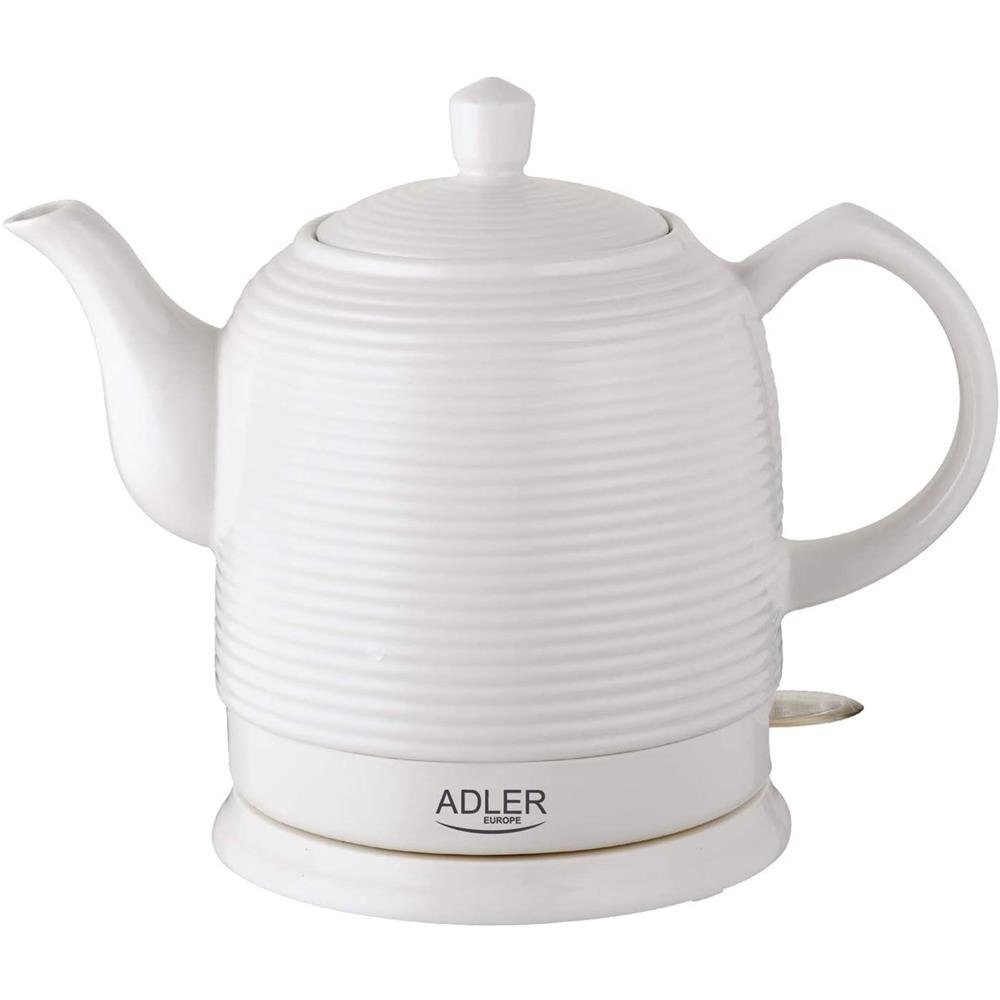 Adler Wasserkocher AD 1280, 1500,00 W, aus Keramik, Weiß im Landhausstil