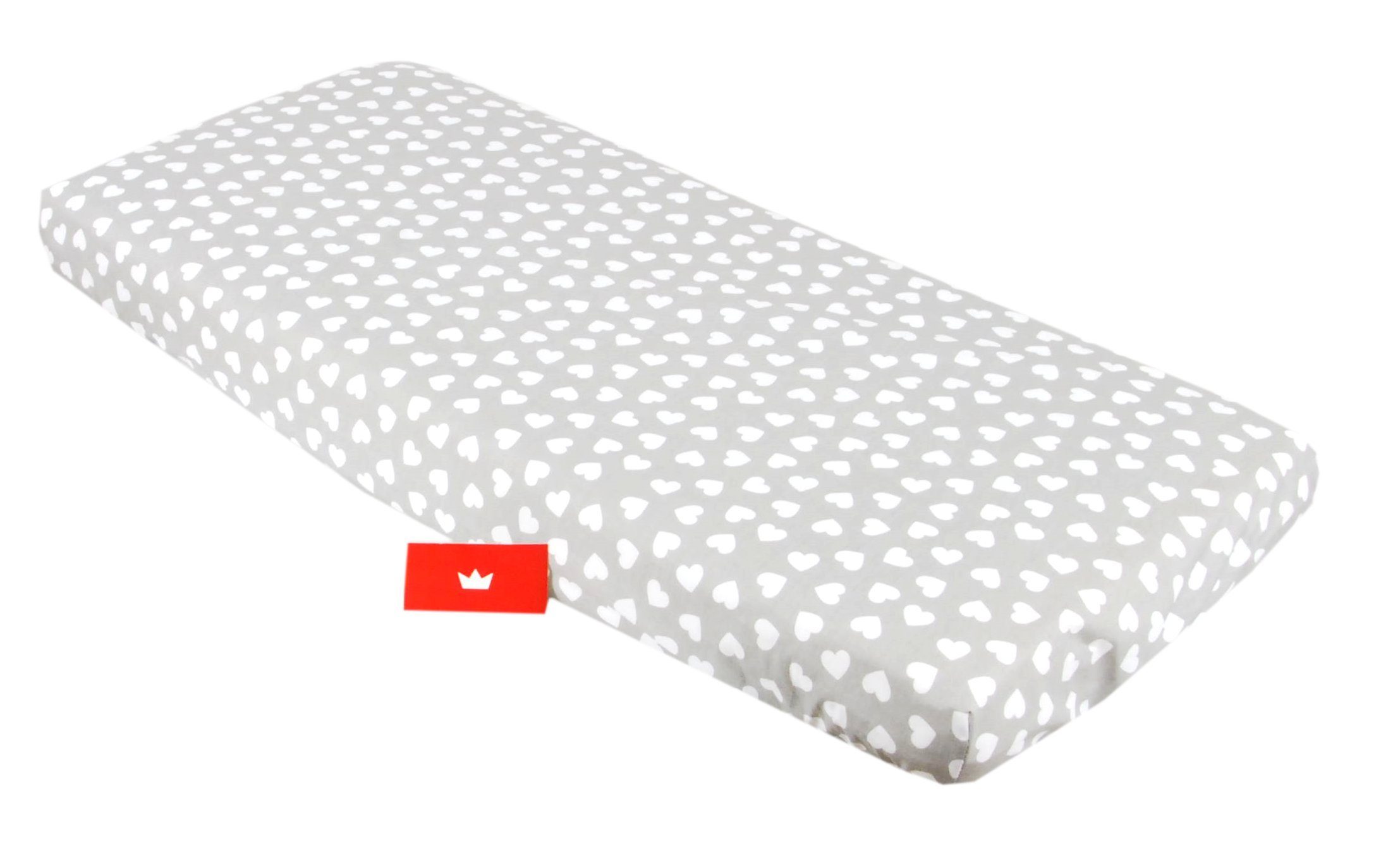 Spannbettlaken BABYLUX Spannbettlaken 40x90 cm Bettlaken Spannbetttuch Beistellbett Wiege, BabyLux, 95. Herzen Grau