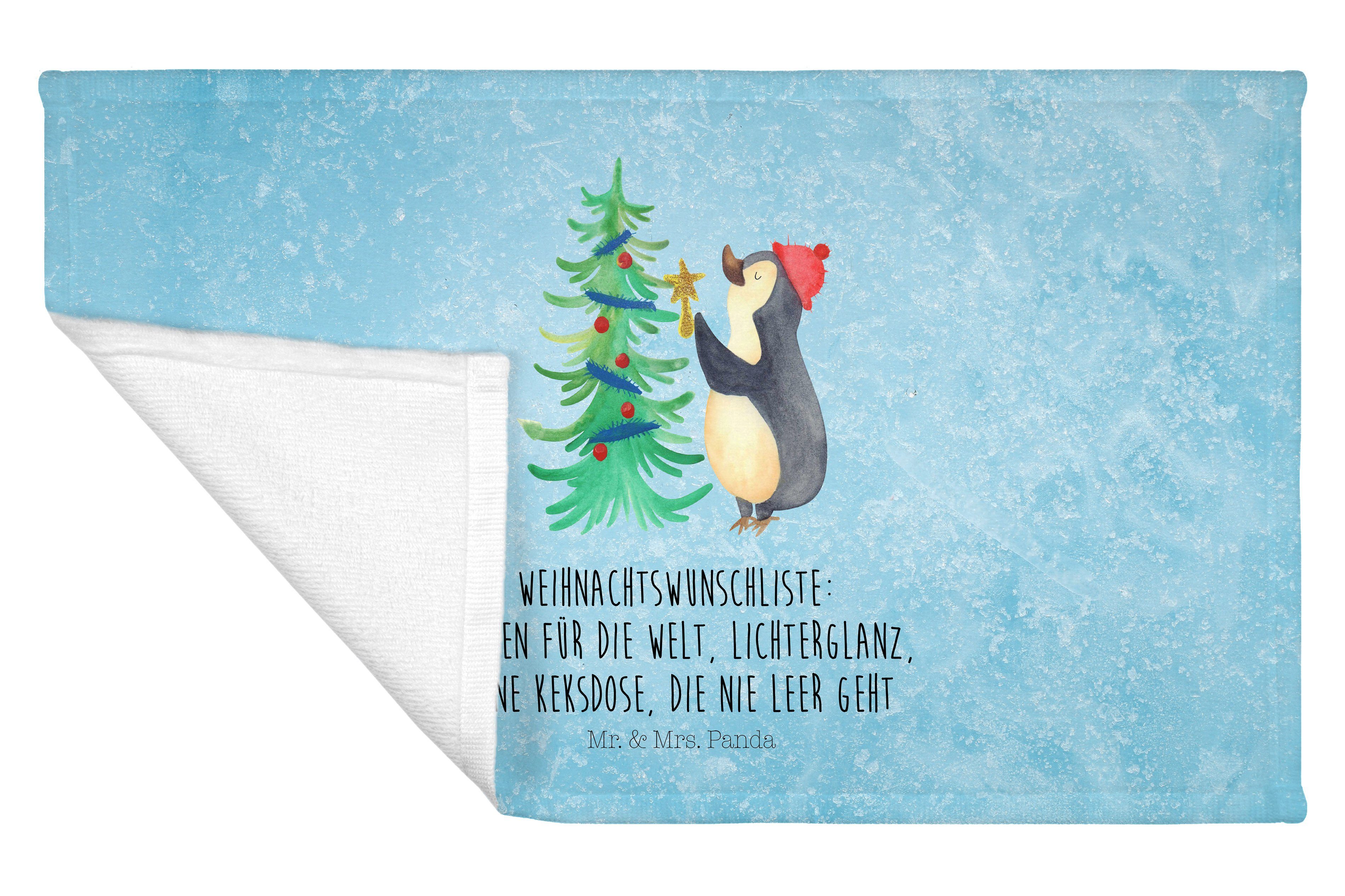 Weihnachtsbaum Geschenk, (1-St) Panda & - Eisblau Mrs. Handtuch Pinguin Wei, Mr. Winter, Weihnachten, -
