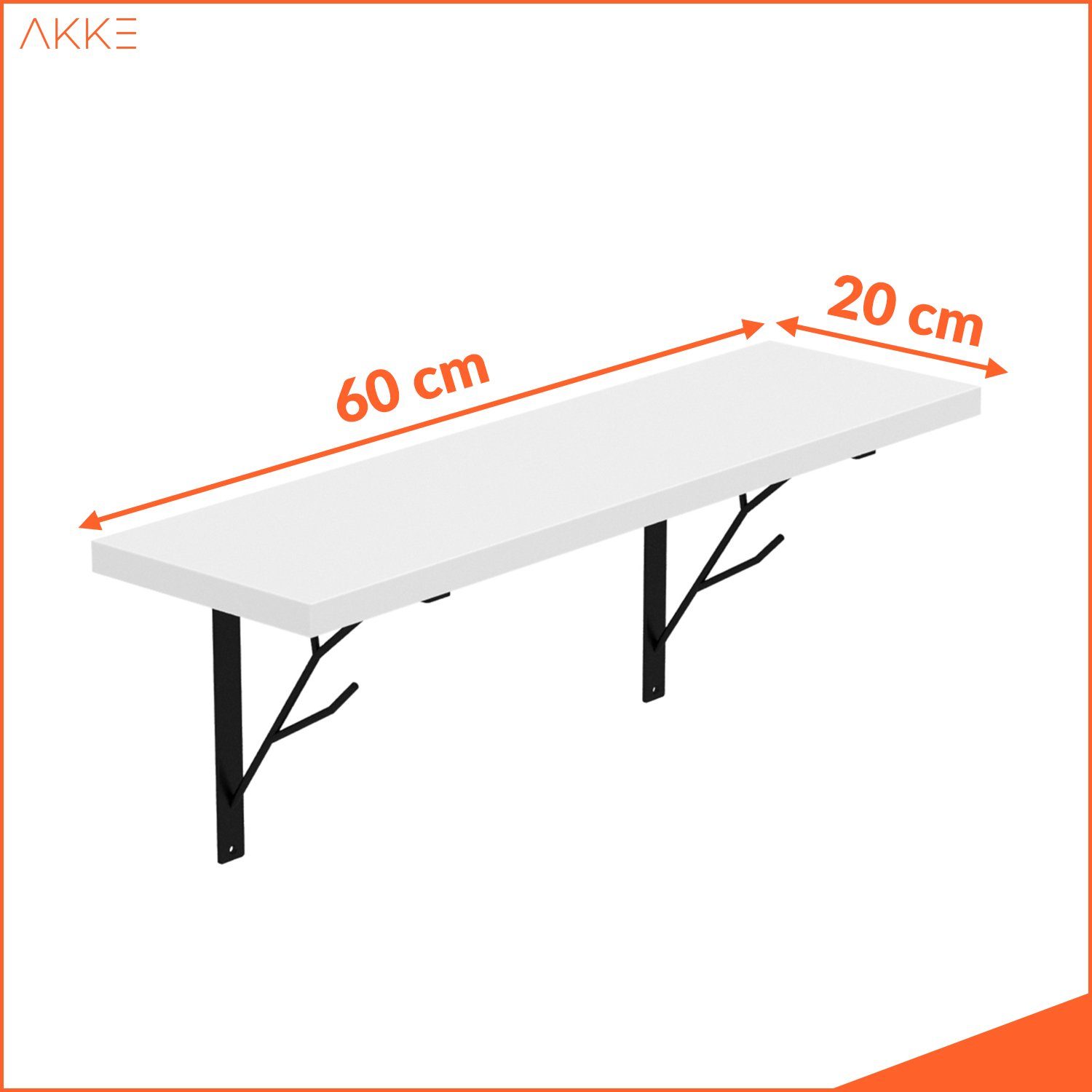 Erle schwarzen PVC TREE Wandregal, mit AKKE Befestigungen modern 2mm Hängeregal LOFT