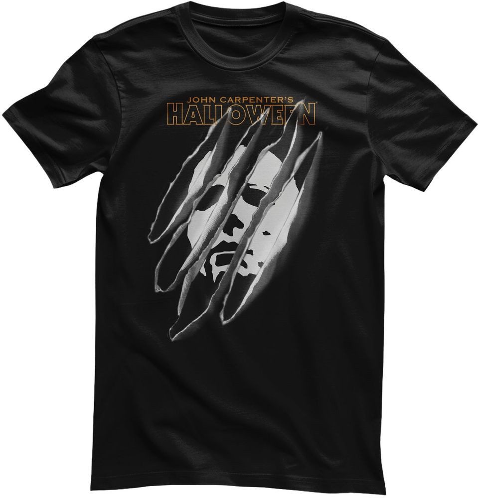 T-Shirt Halloween - Michael Myers Slashed Mask T-Shirt