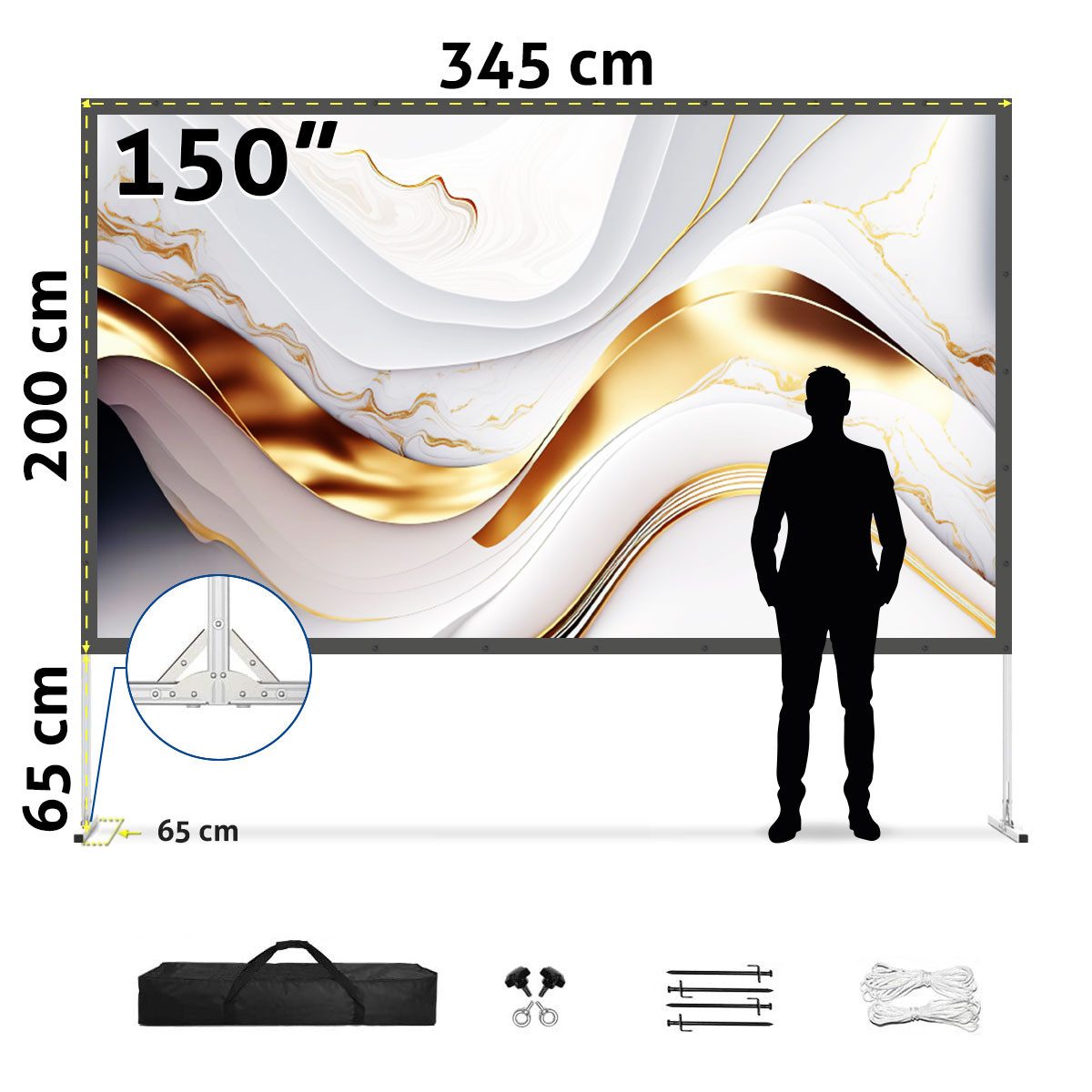 ESMART ESMART Professional Faltrahmen-Leinwand Faltrahmenleinwand (MIMOBI)