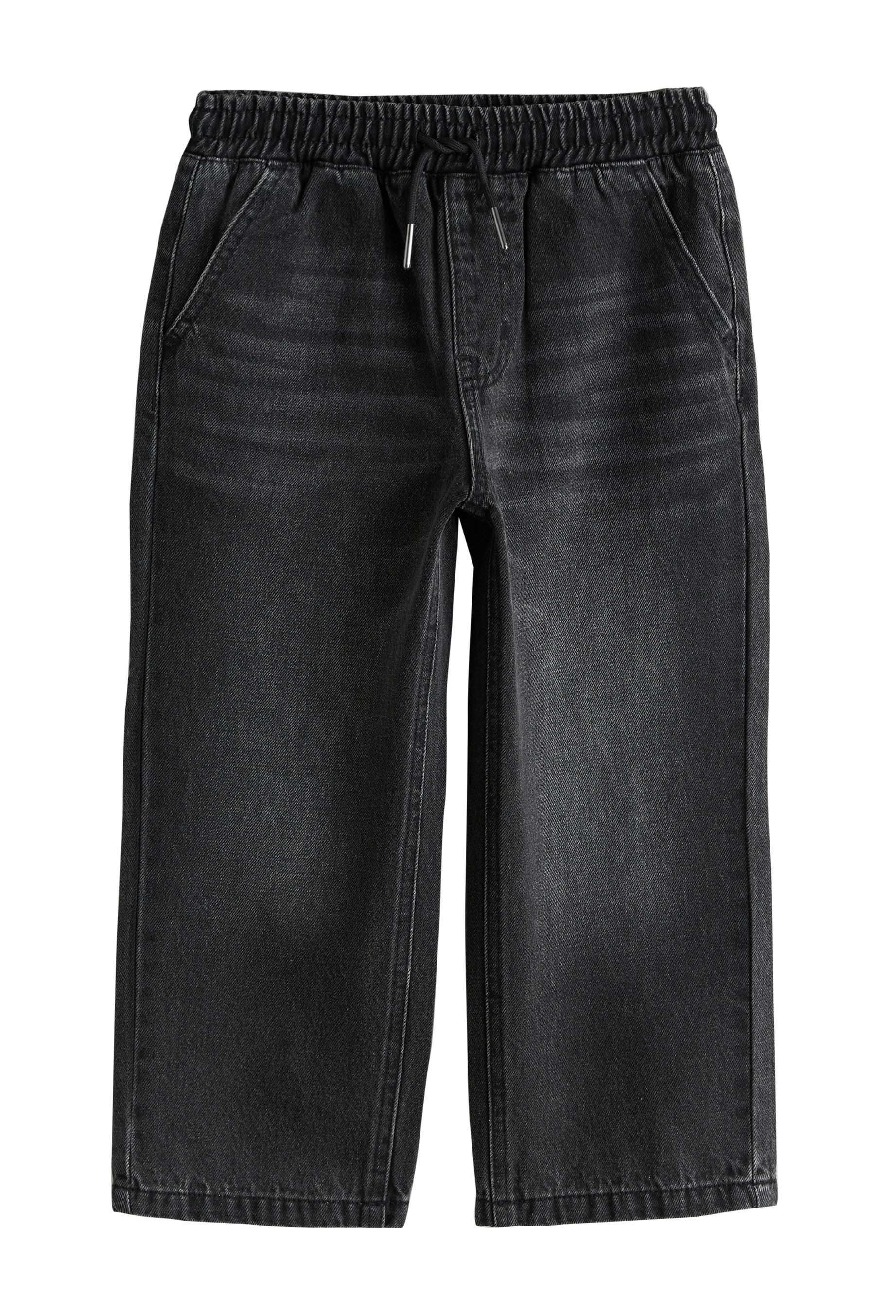 Weite Jeans Jeans mit durchgehendem Print