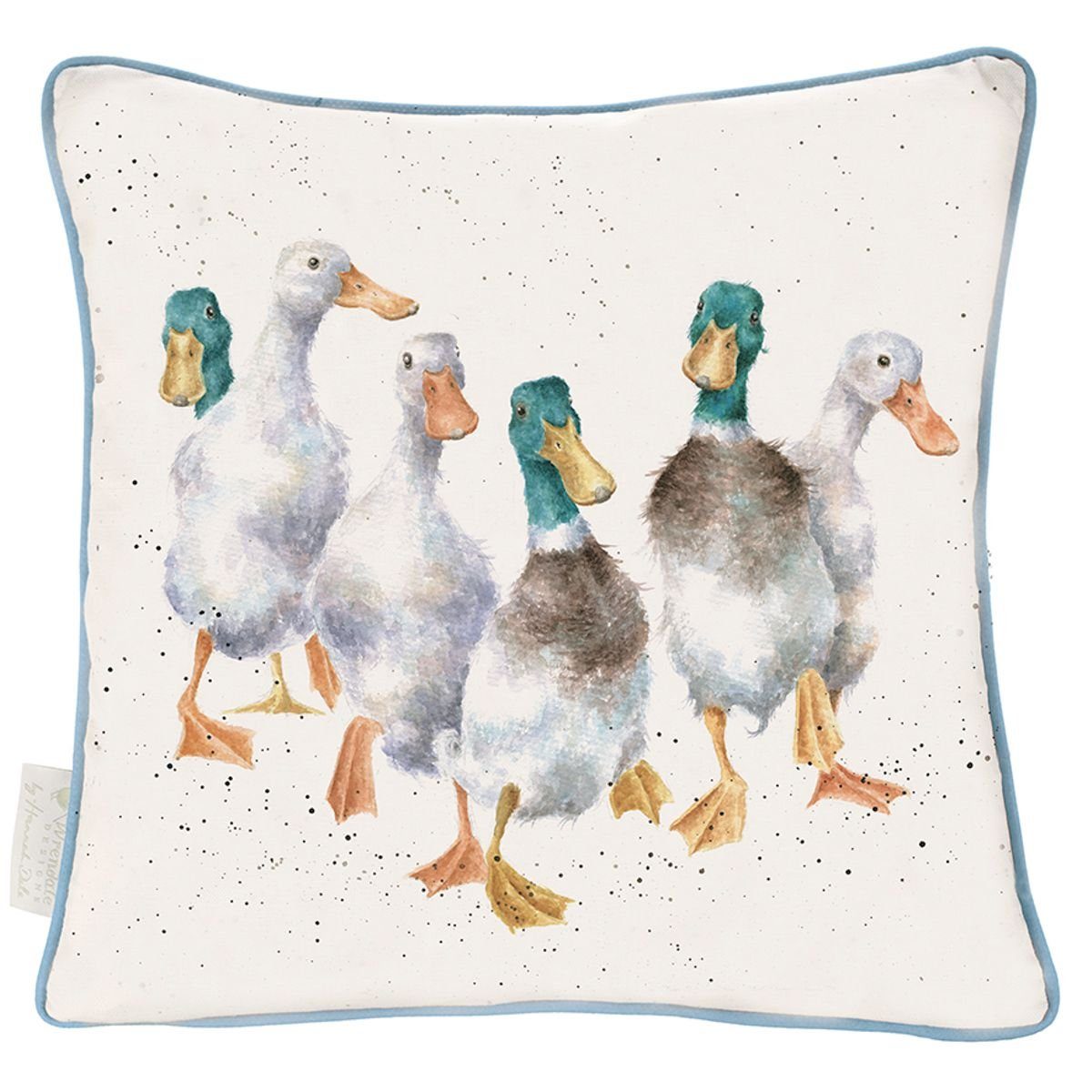 Dekokissen Wrendale Designs Baumwoll-Leinen Kissen Enten Quackers im XXL-Format