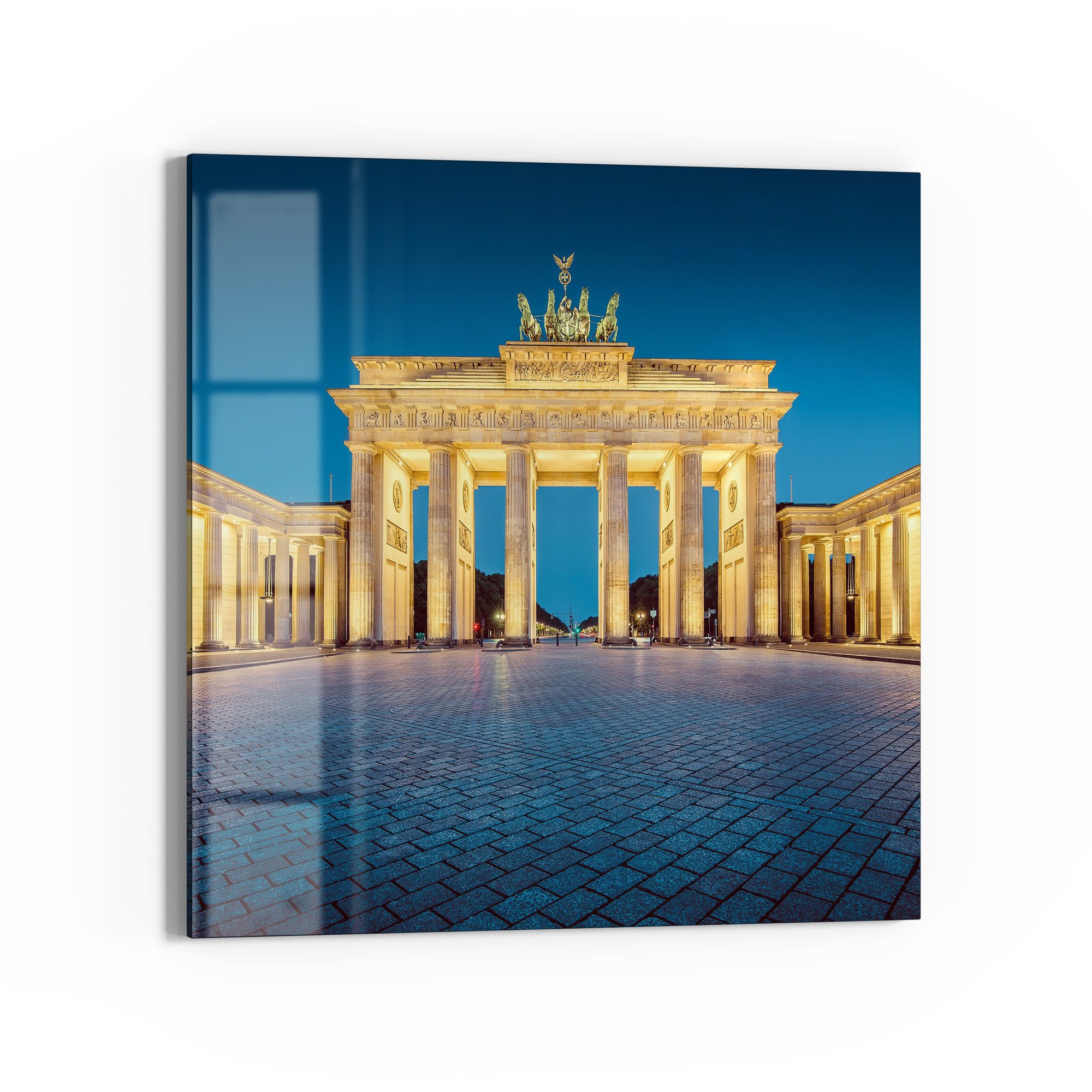 DEQORI Magnettafel 'Berliner Blaustunde', Whiteboard Pinnwand beschreibbar