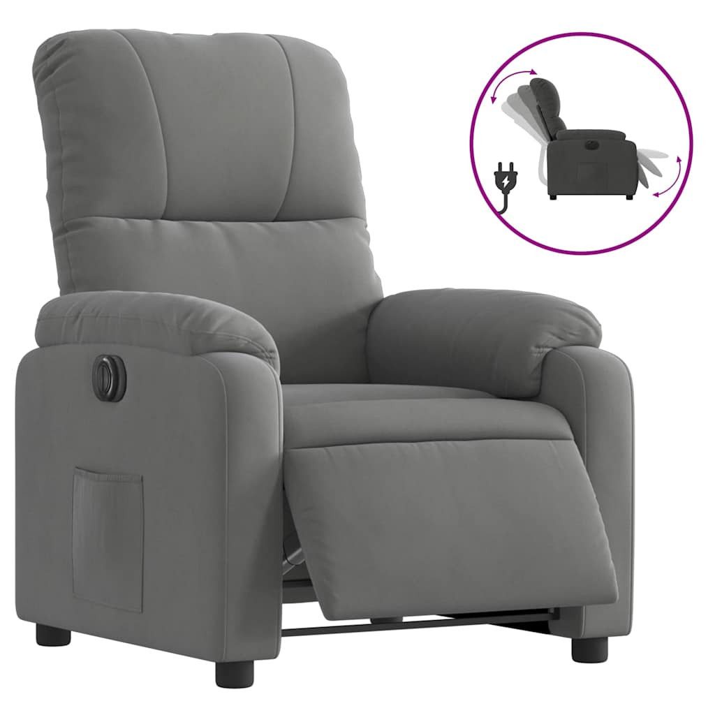 vidaXL Sessel Relaxsessel Elektrisch Dunkelgrau Mikrofasergewebe günstig online kaufen