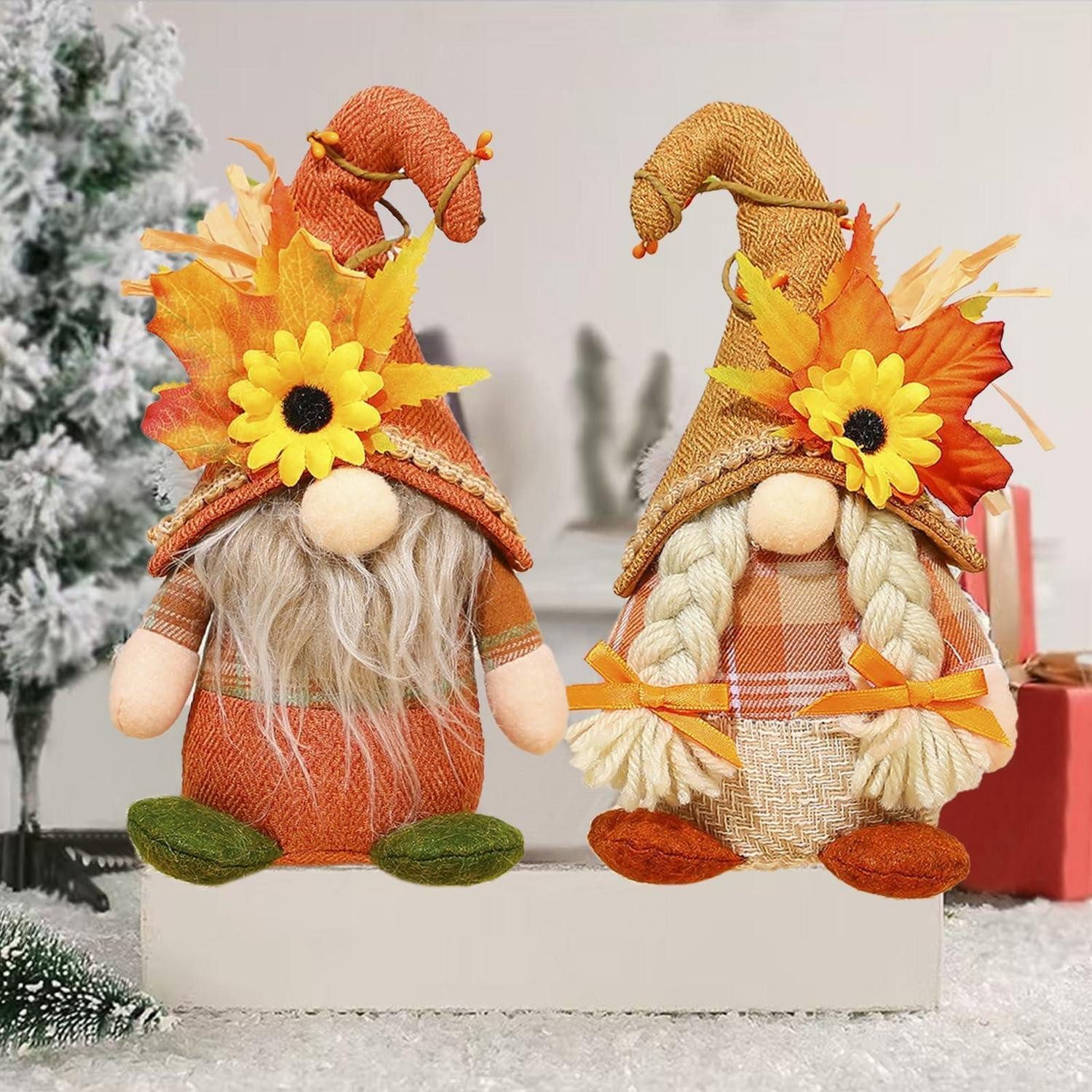 LuxusKollektion Wichtel Herbstdeko Wichtel 2er Set (2 St)