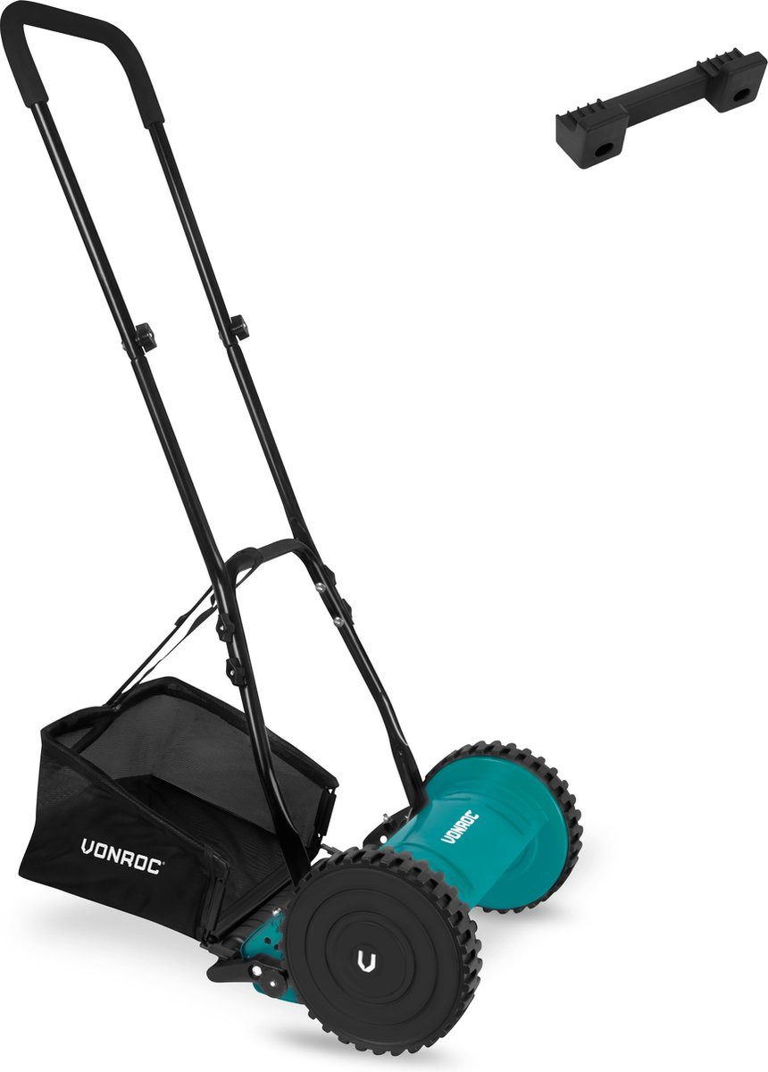 VONROC Fangsack Kooimaaier Handgrasmaaier 300 mm, 4 Schnitthöhen (15-25-31-35 mm), 18.0 l, (3-tlg), inkl. Wandhalterung und Fangbeutel
