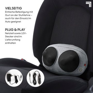 Sharper Image Shiatsu-Massagekissen Massagegerät für Auto/Büro/Homeoffice, mit Wärmefunktion für Nacken & Rücken