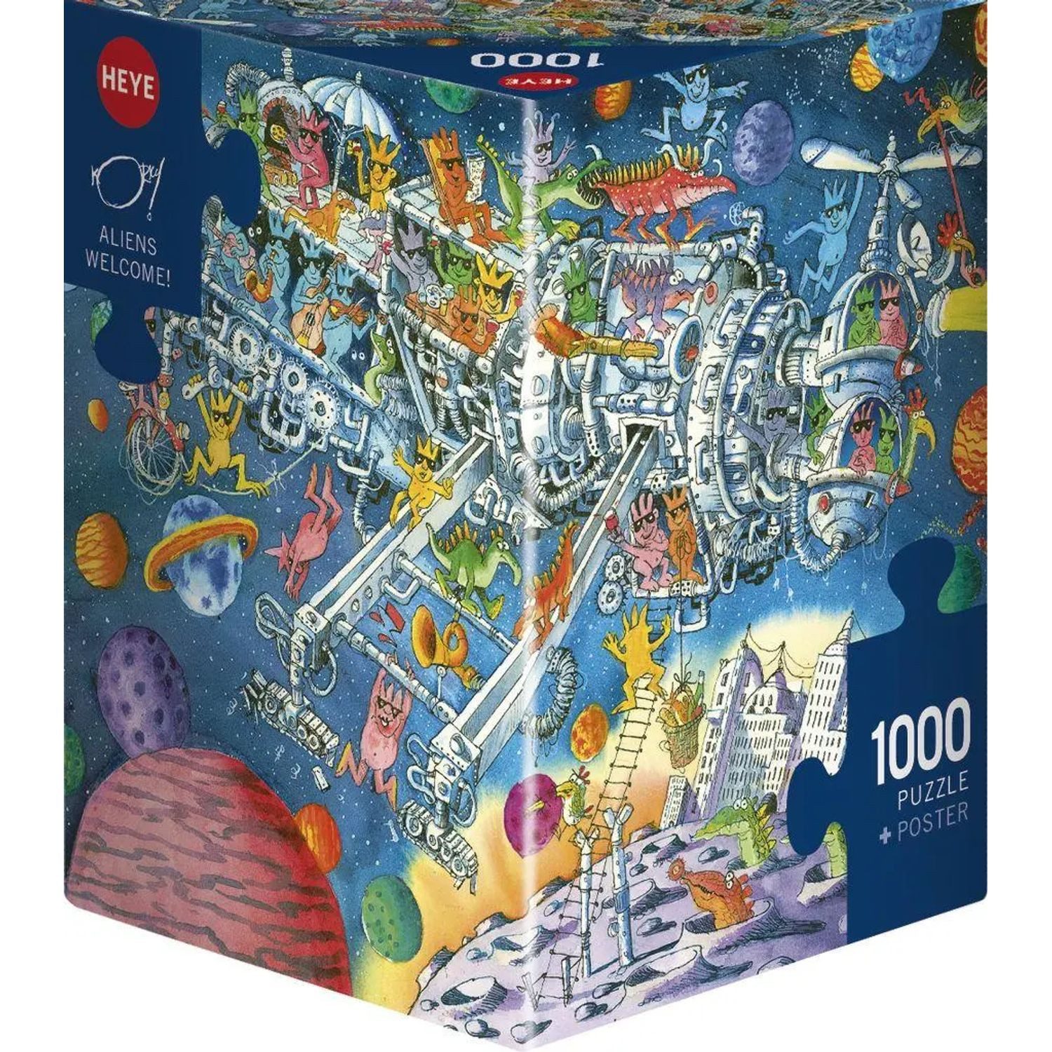 HEYE Puzzle ALIENS WELCOME, HEYE Puzzle von Korky Paul, 1000 Puzzleteile
