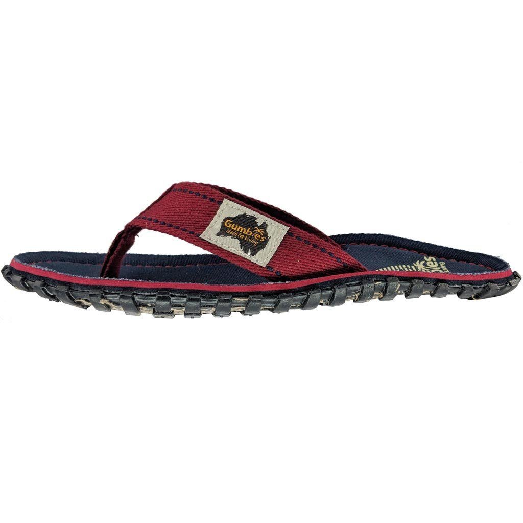 Gumbies Original in Navy Coast T-Strap-Zehentrenner aus recycelten Materialien hergestellt, stabile Gummisole