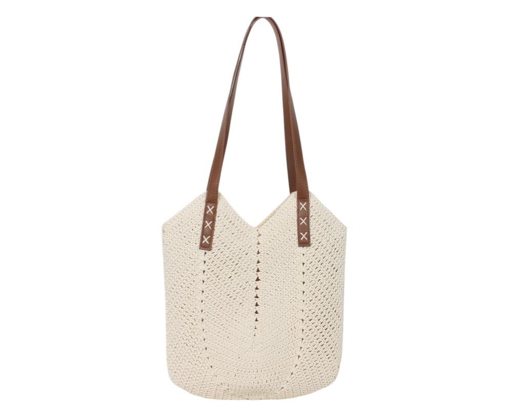 Goodman Design Schultertasche Stylische Schultertasche mit modernem Flechtmuster aus Baumwolle, Innenreißverschluss für mehr Sicherheit