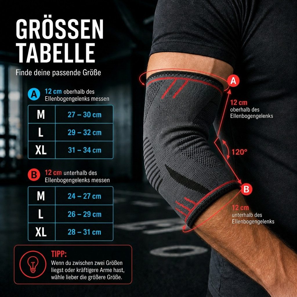 AGILE NOW Ellenbogenbandage Ellenbogenbandagen (Hochwertige Ellenbogenbandage Tennisarm, Ellenbogen Bandage), Atmungsaktiv & Rutschfest