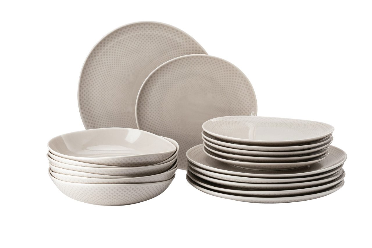 Rosenthal Тарелки-Set Junto Soft Shell Тарелки-Set 18tlg, Porzellan, Sets