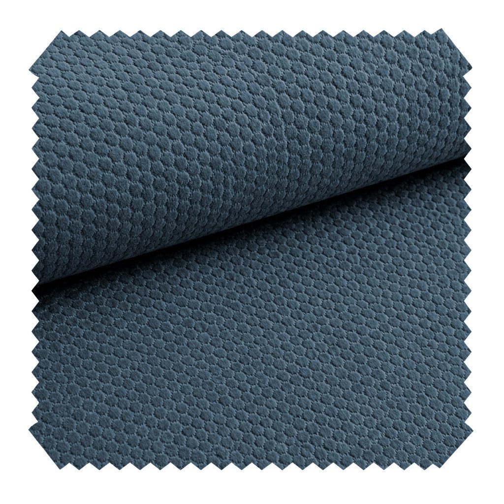 novely® Stoff MAKAO Abverkauf, Leichter Velours-Möbelstoff Feine Wabenprägung 1lfm, Strapazierfähig, Kuschelweich, Meterware, 1lfm