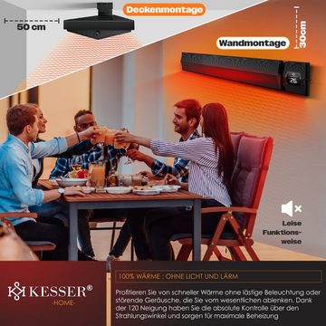 KESSER Heizstrahler, 1800 W, Dunkelheizstrahler mit Fernbedienung & WiFi APP