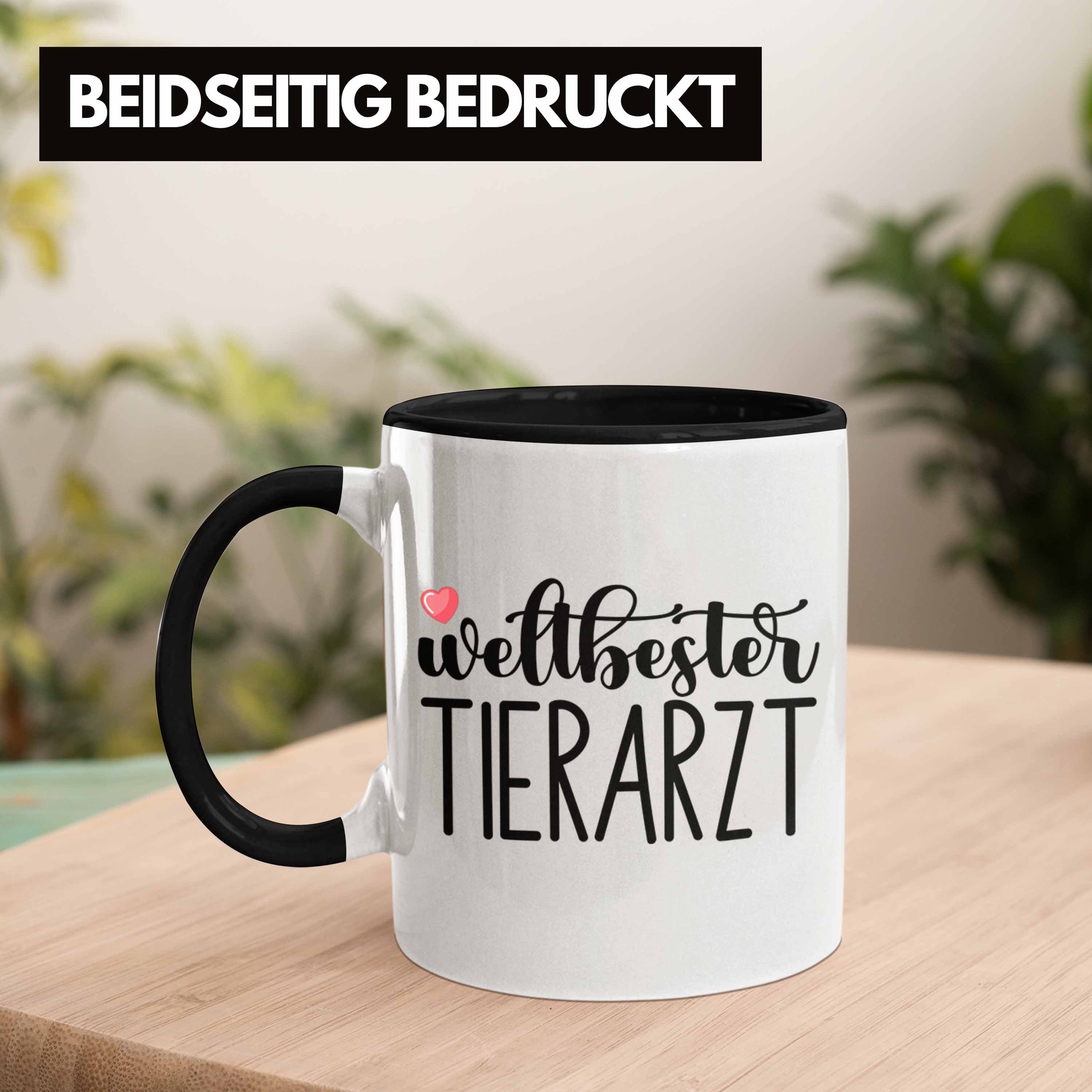 Danke Bester Trendation Veterinär Geschenk Tierarzt Geschenkideen Trendation Tasse Schwarz Tasse - Dankeschön