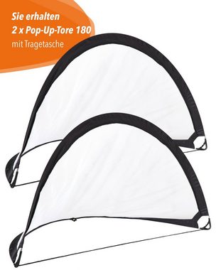 SPORTIKEL24 Pop-Up Target 2 x Pop-Up-Tore im Set, 180 cm breit, mit Tragetasche