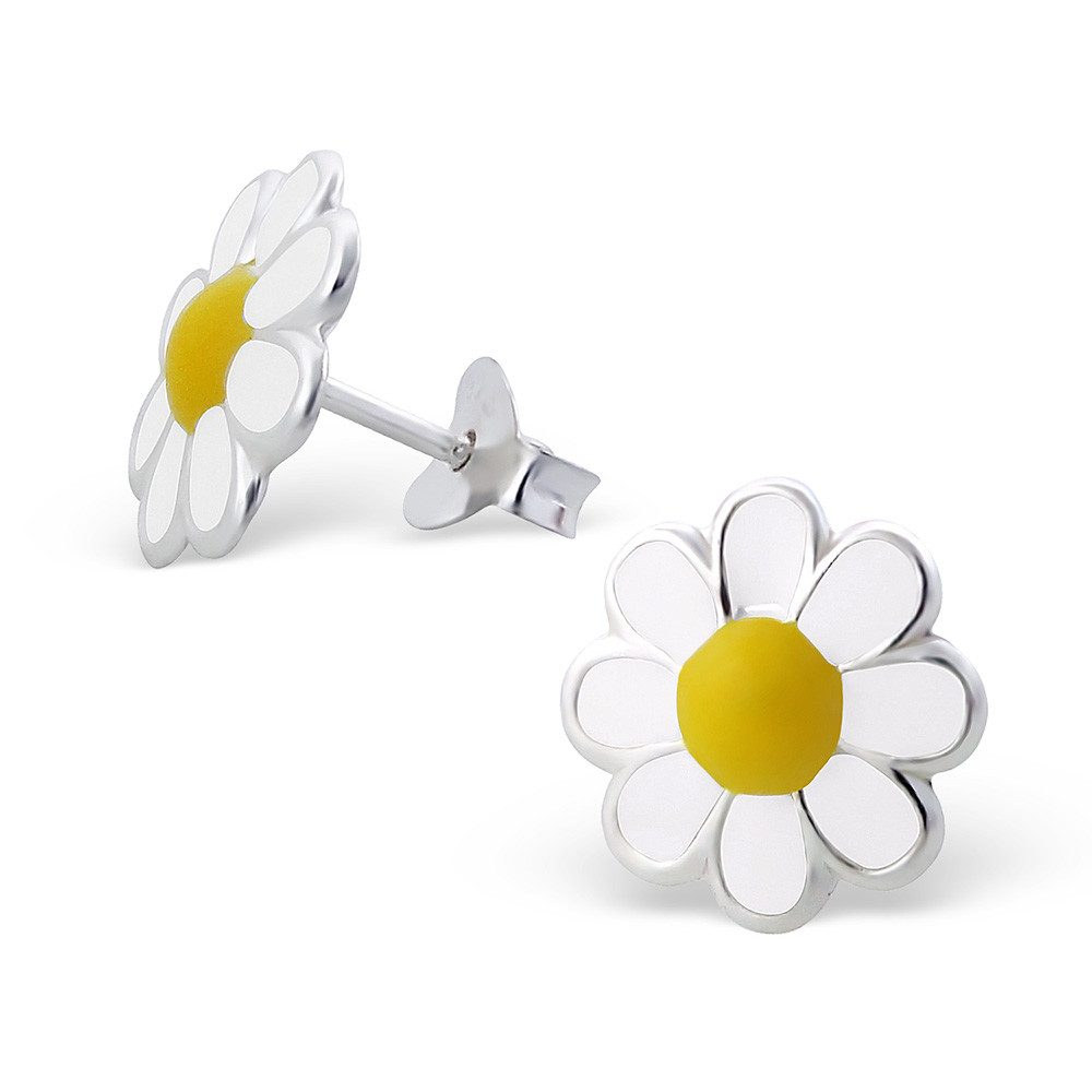 Ohrring-Set Ohrstecker Blumen aus 925 Silber Kinder
