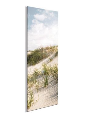 artissimo Glasbild Glasbild 30x80cm Bild aus Glas Landschaft Meer Strand Düne, Foto: Strand-Landschaft Hochformat I