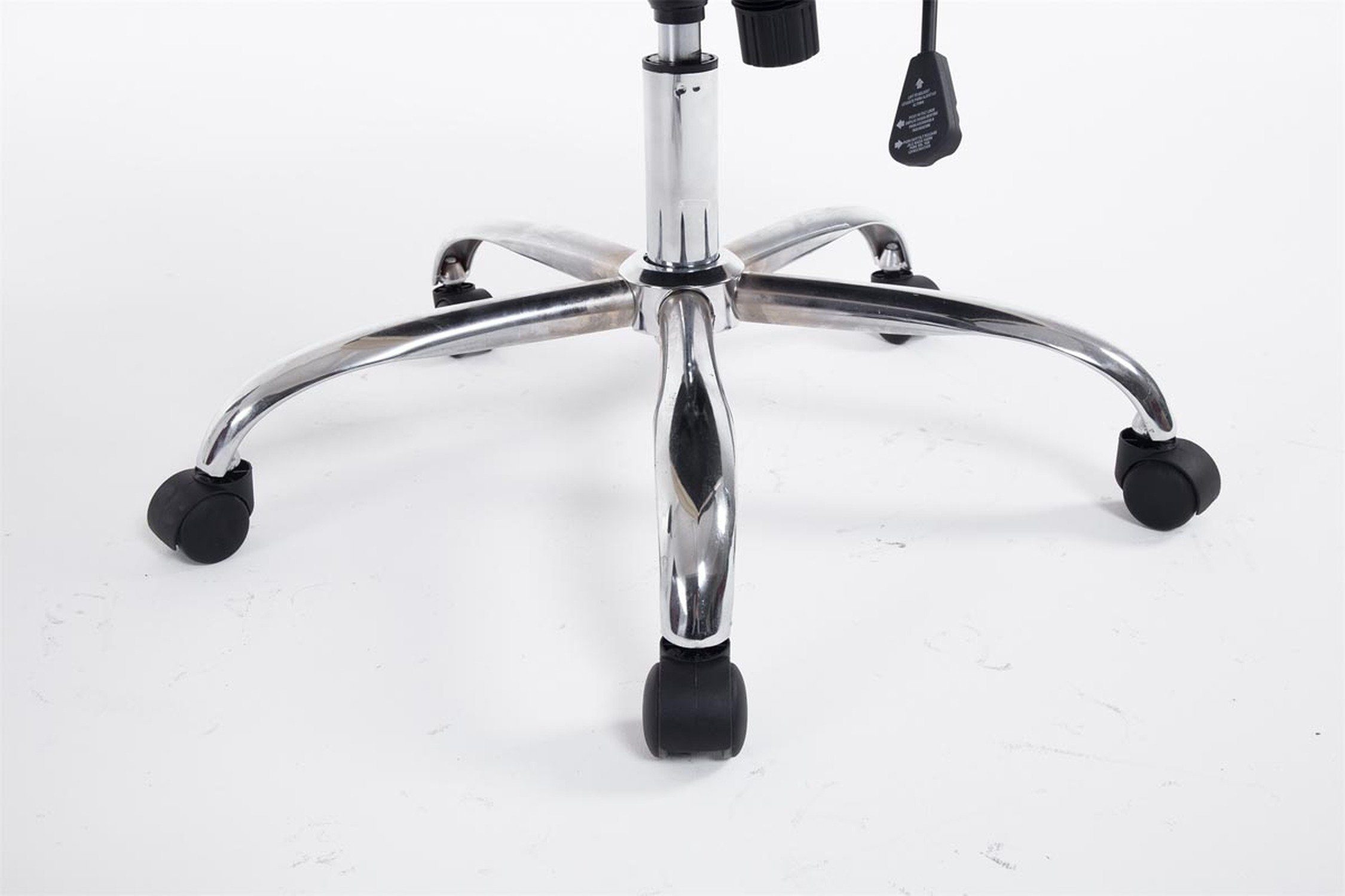TPFLiving Bürostuhl Posan mit Gestell: Drehstuhl, Kunstleder drehbar Chefsessel, (Schreibtischstuhl, Bürostuhl höhenverstellbar und creme XXL), Sitz: - - bequemer Rückenlehne 360° Metall chrom