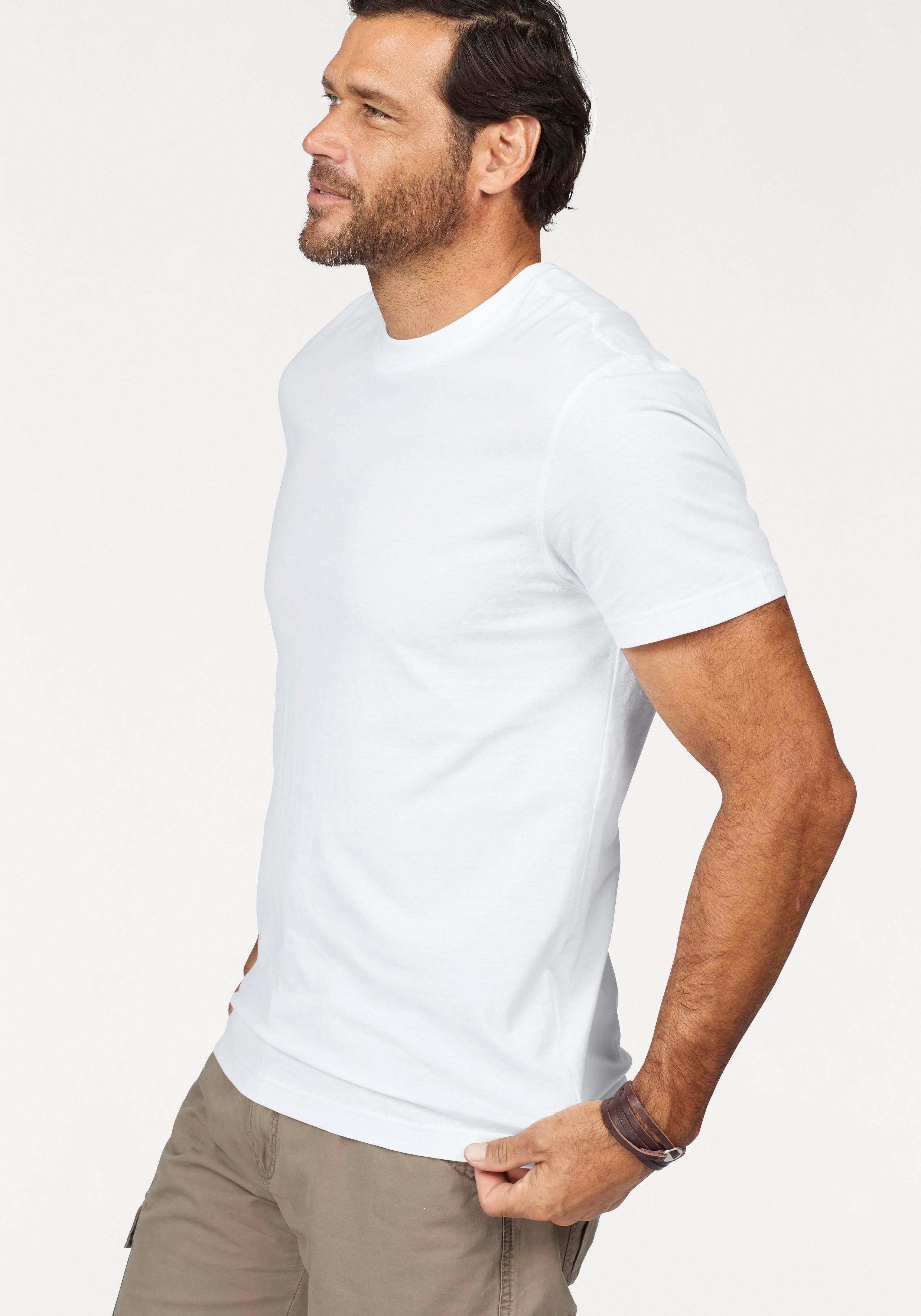 Mans World T-Shirt, (3er-Pack), Kurzarm, normale Passform, aus Baumwolle, i günstig online kaufen