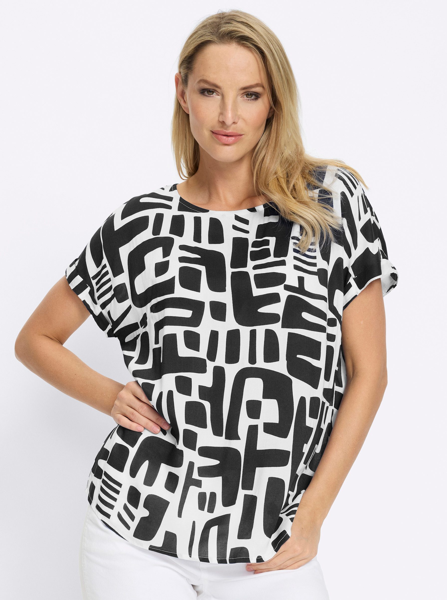 Klassische Bluse Bluse Kurzarm