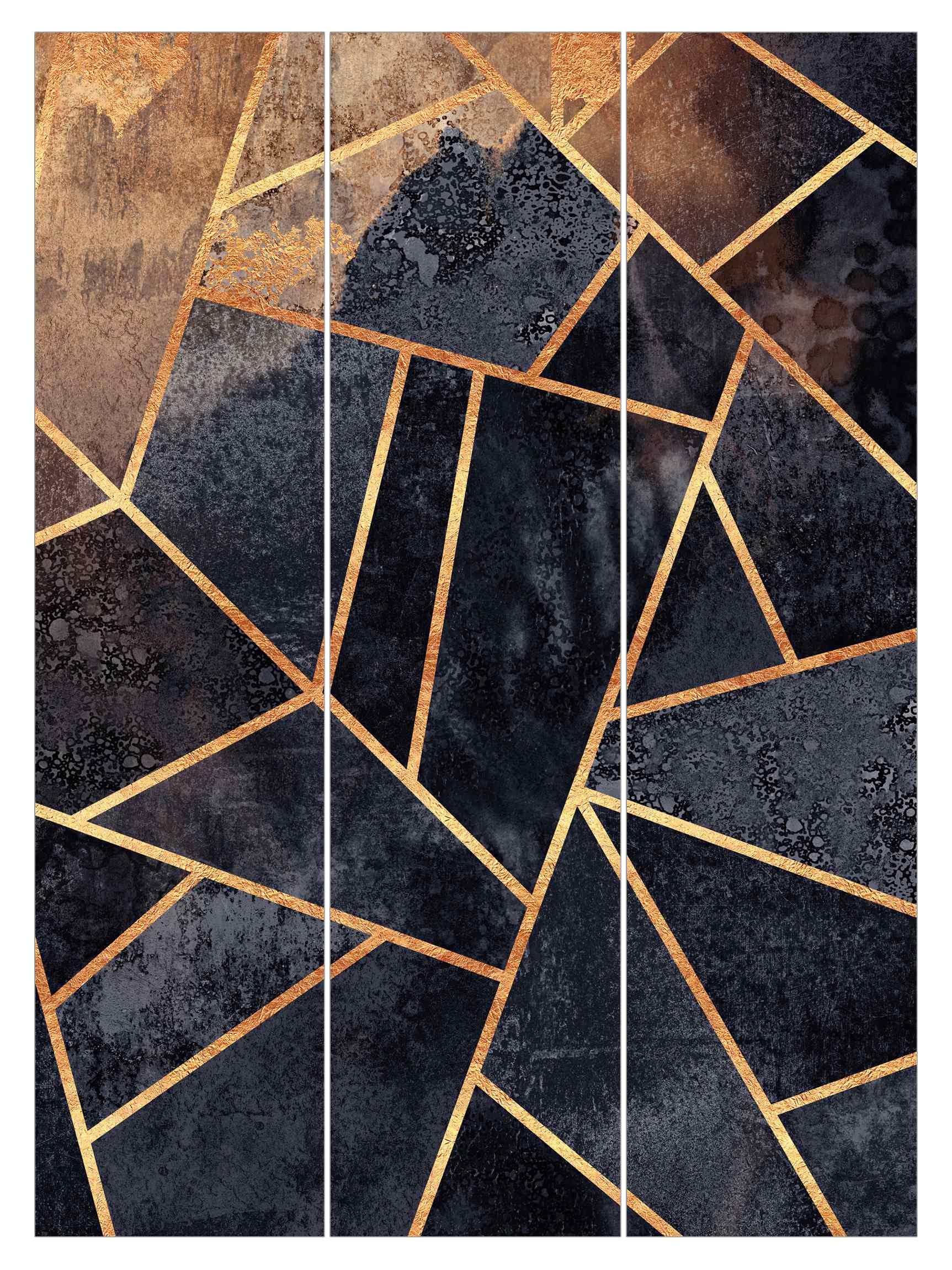Bilderdepot24 Schiebegardine modern Flächenvorhang blickdicht Onyx günstig online kaufen